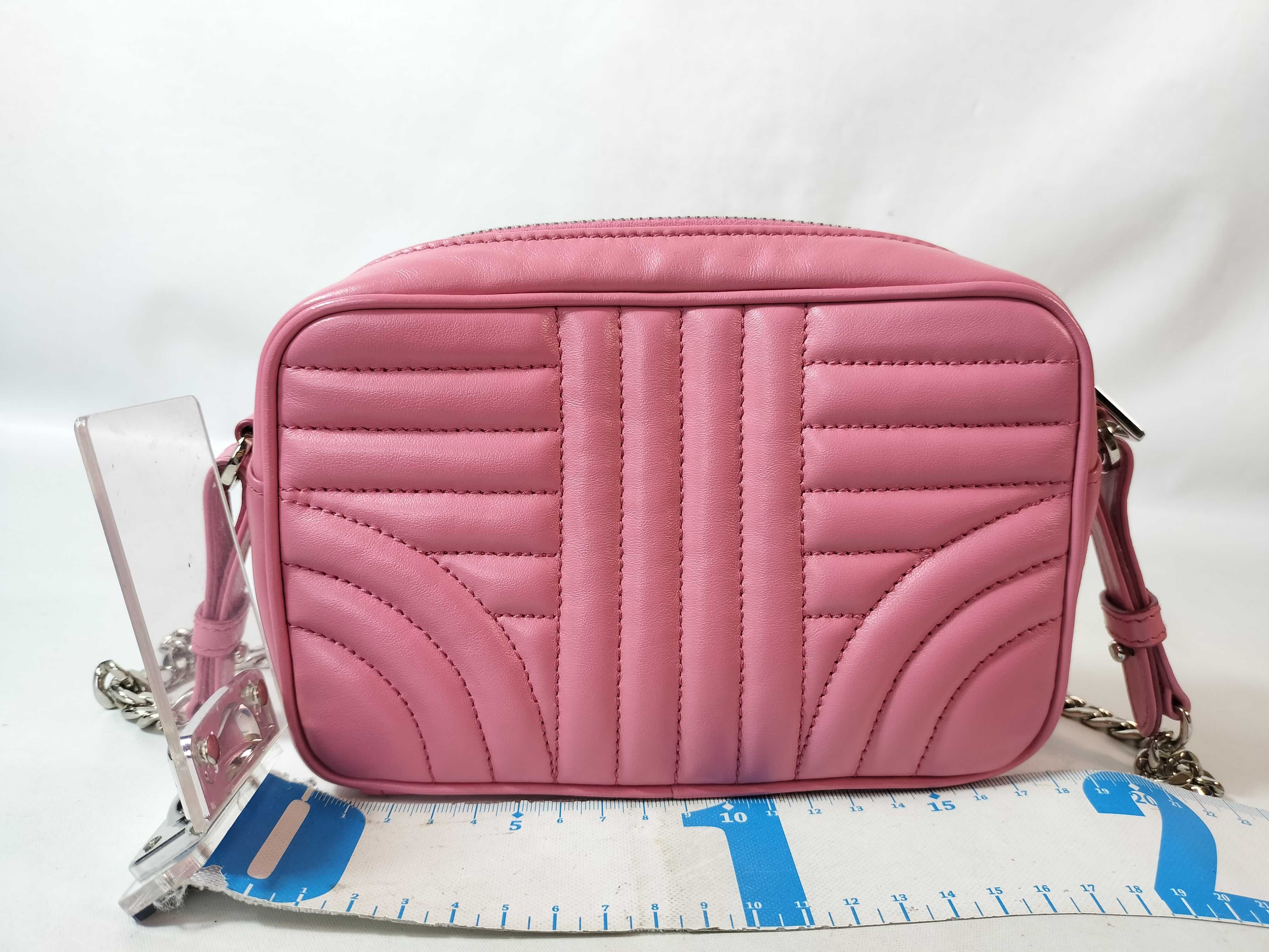 Leather Chain Shoulder Bag Pink 1BH084 Shoulder Bag — view 2