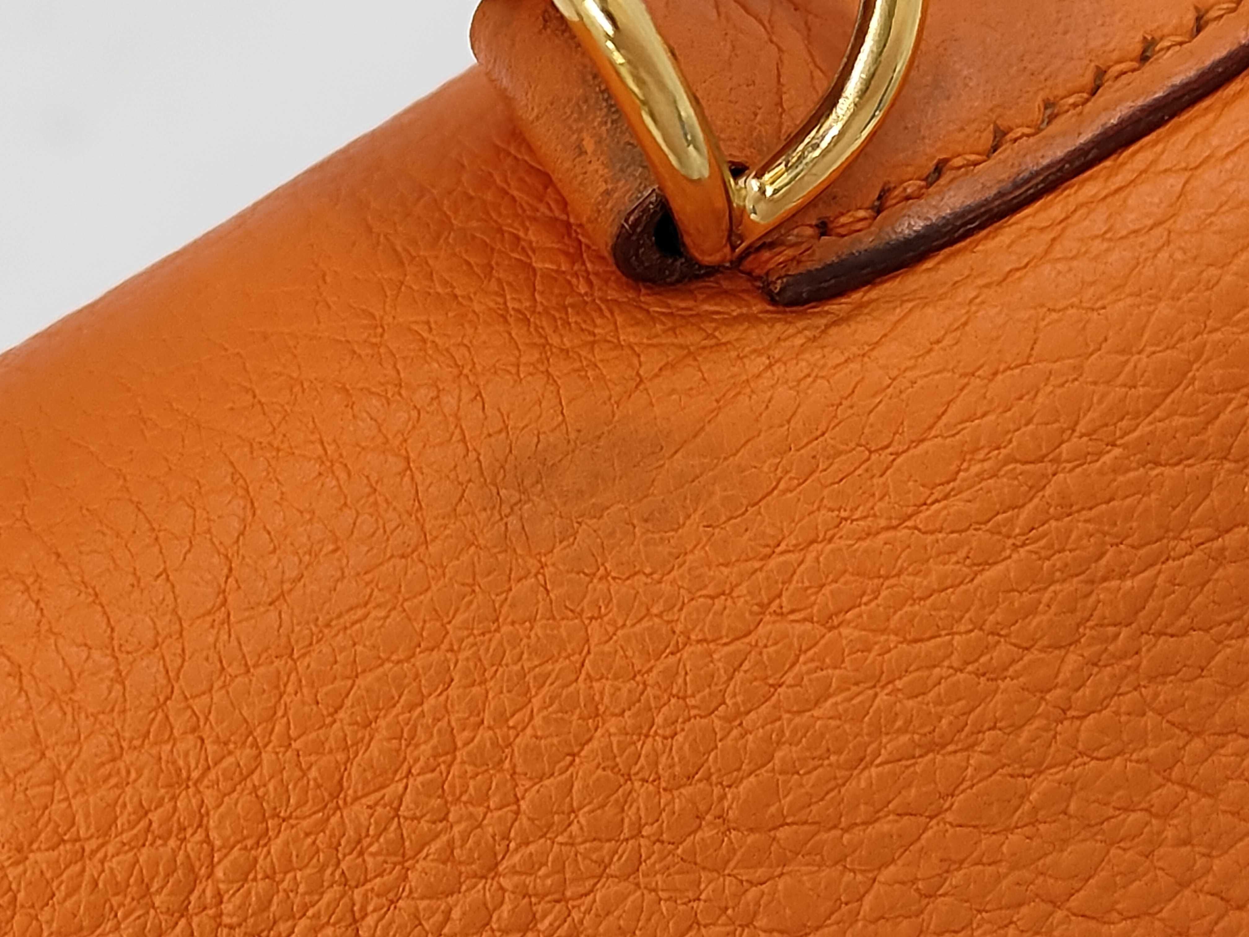 Kelly 35 Togo Orange Handbag — view 11