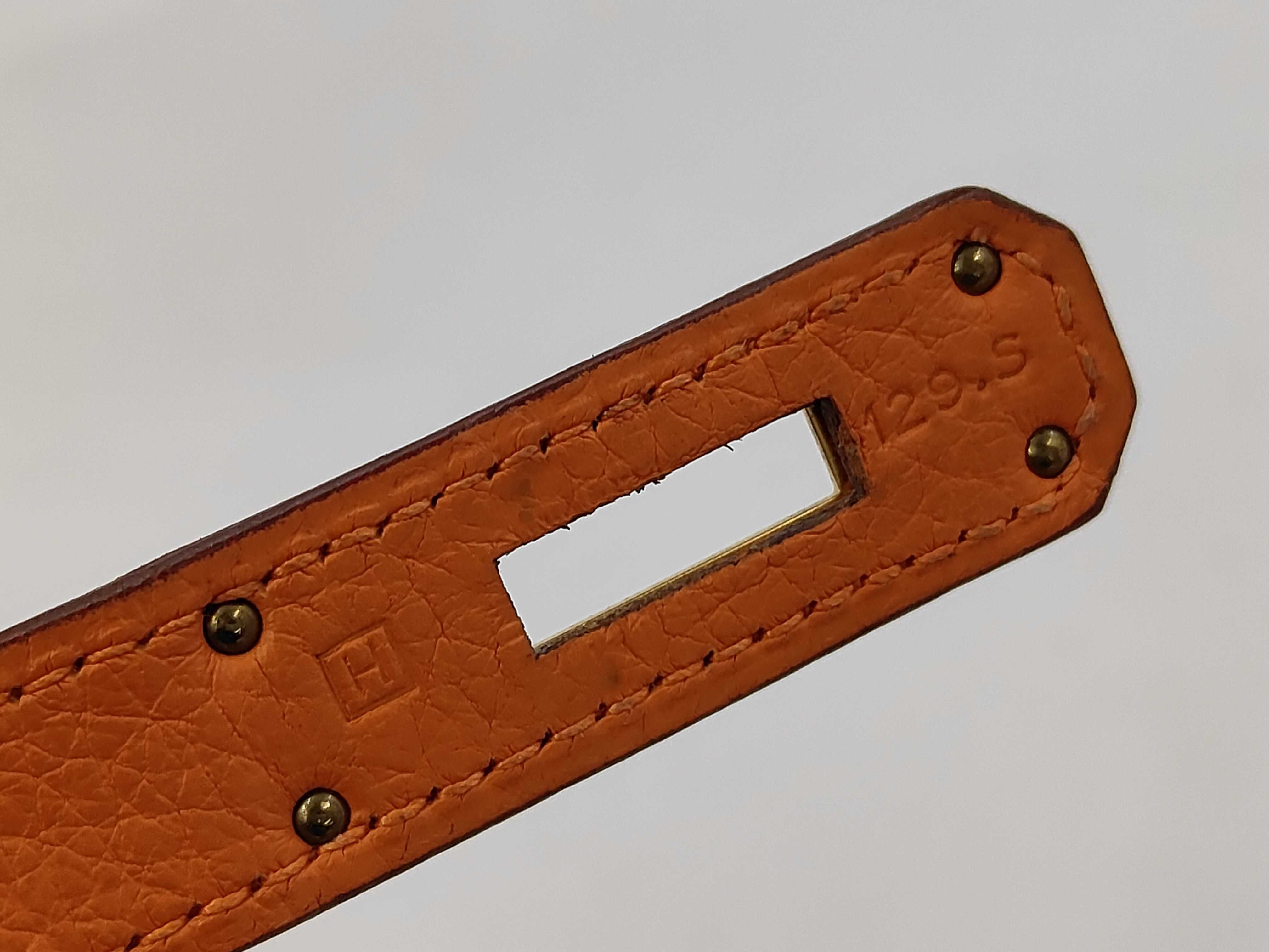 Kelly 35 Togo Orange Handbag — view 12