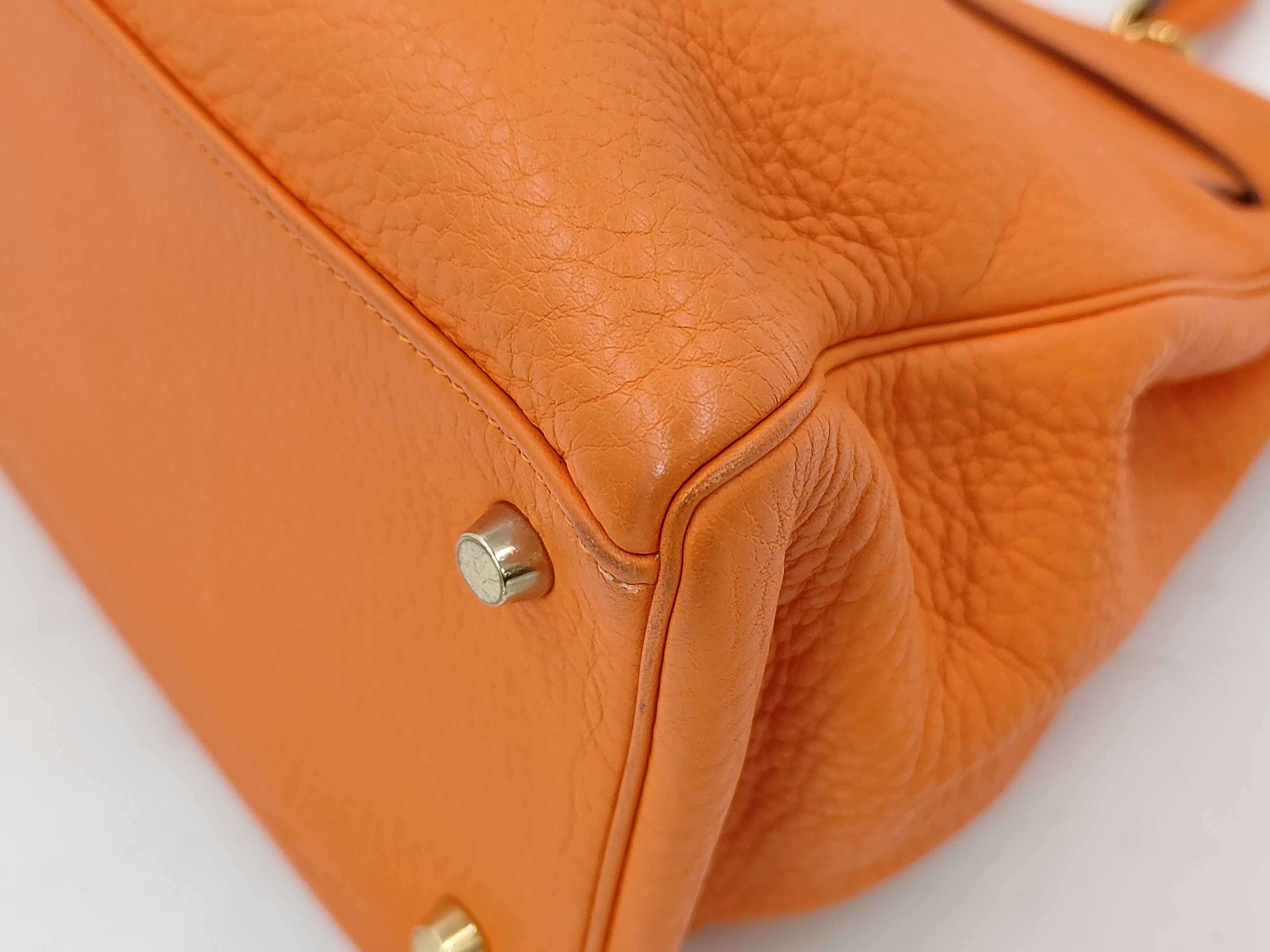 Kelly 35 Togo Orange Handbag — view 7