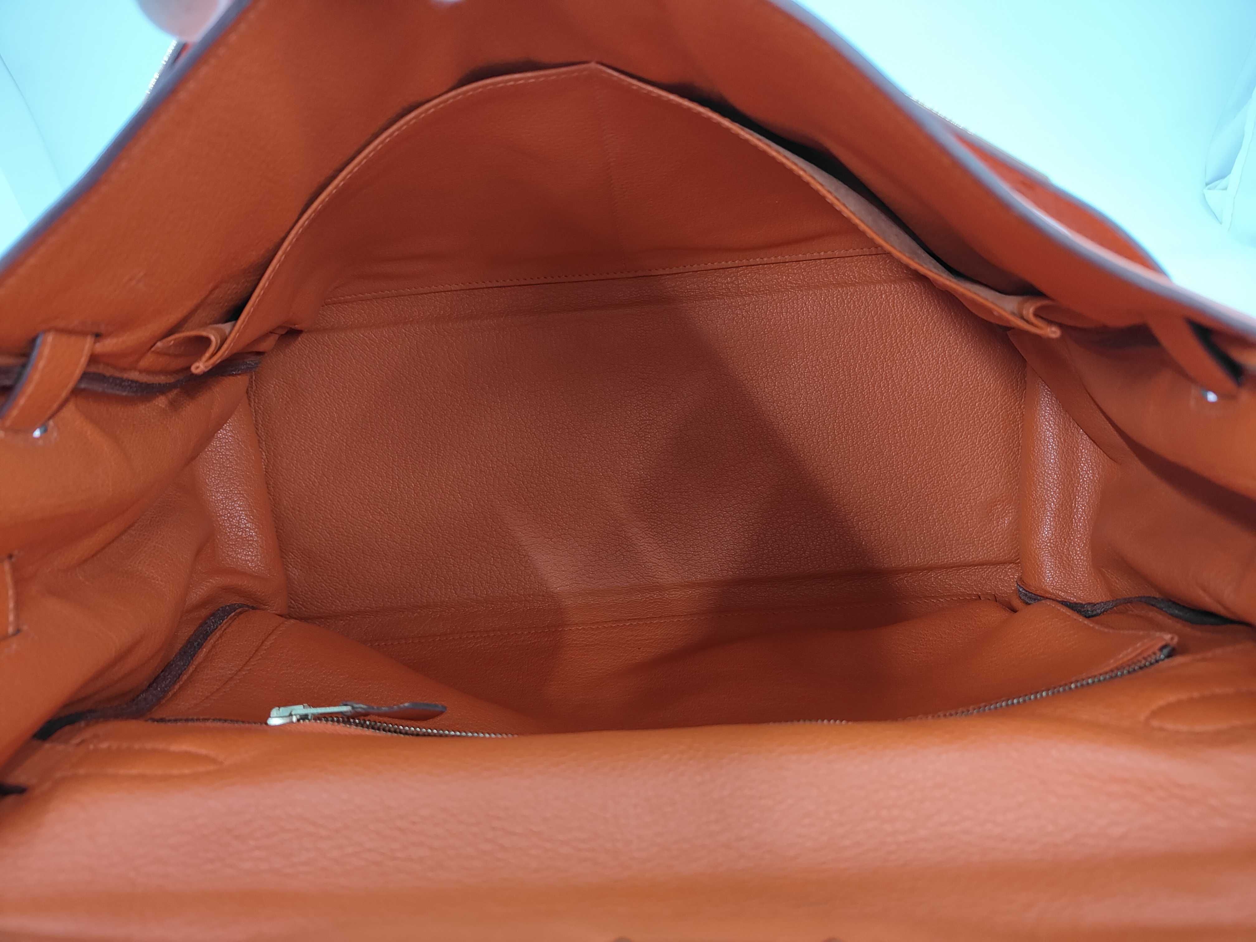 Kelly 35 Togo Orange Handbag — view 8