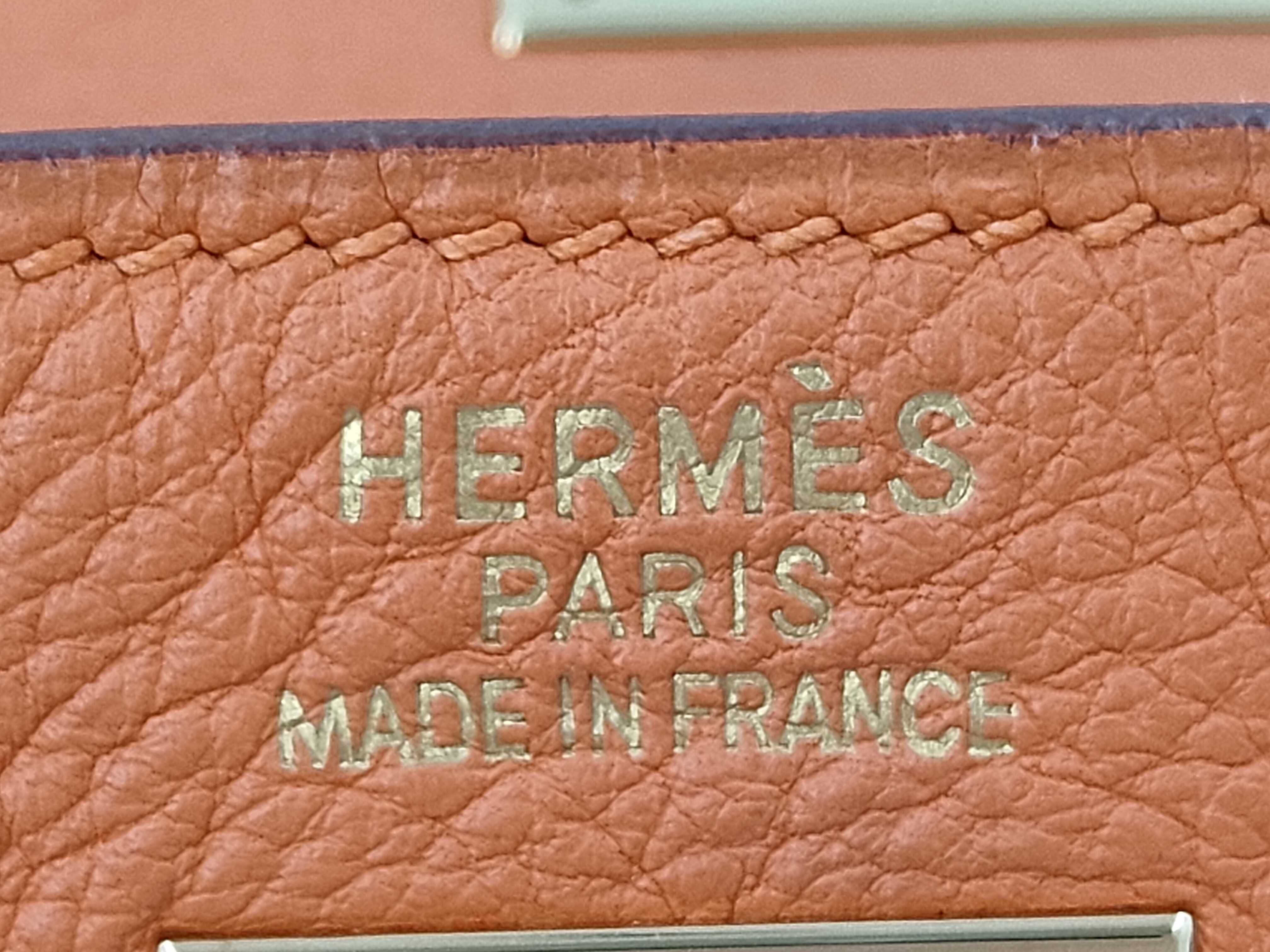 Kelly 35 Togo Orange Handbag — view 9