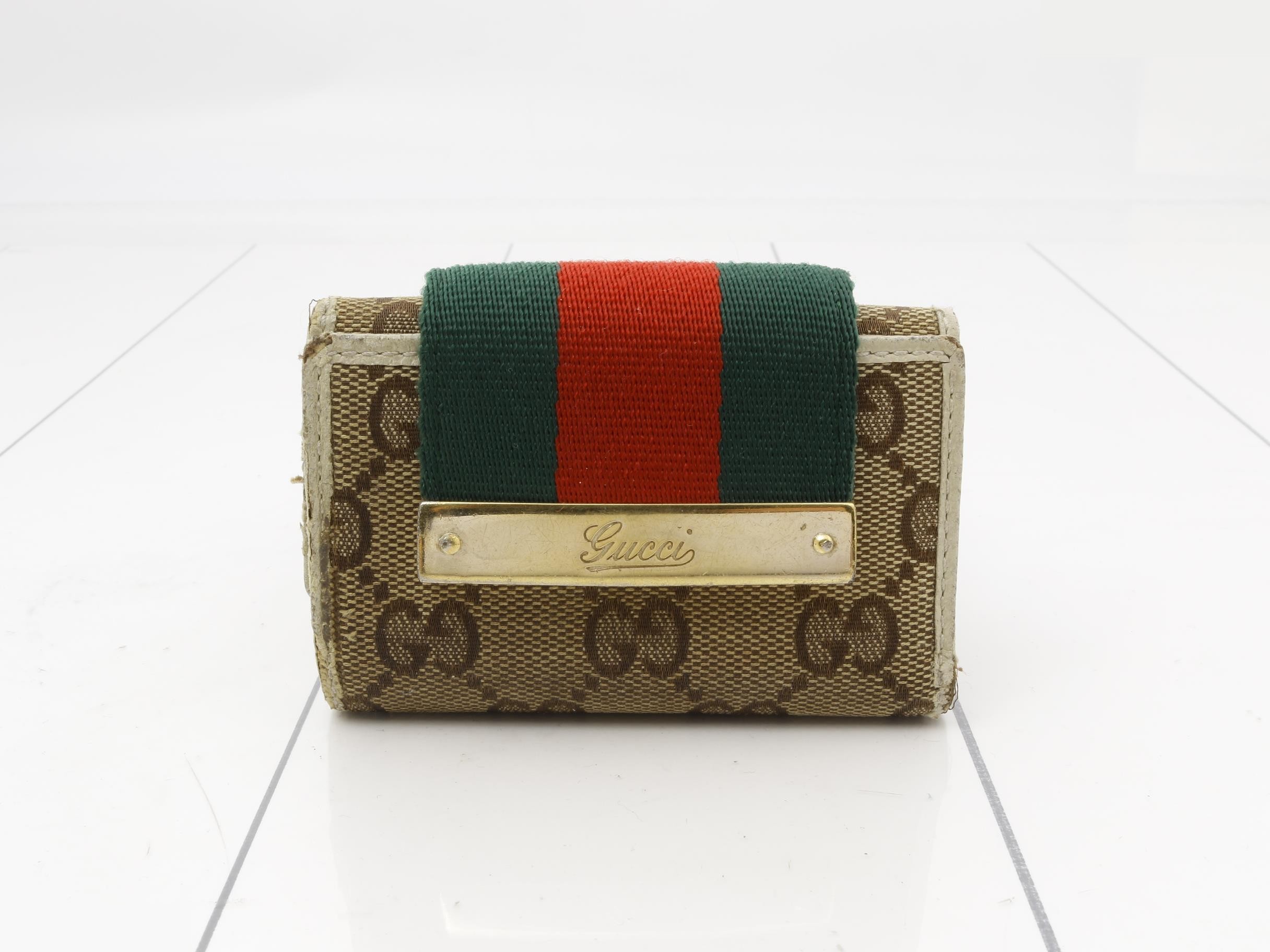 121673 GG Canvas Key Case Sherry