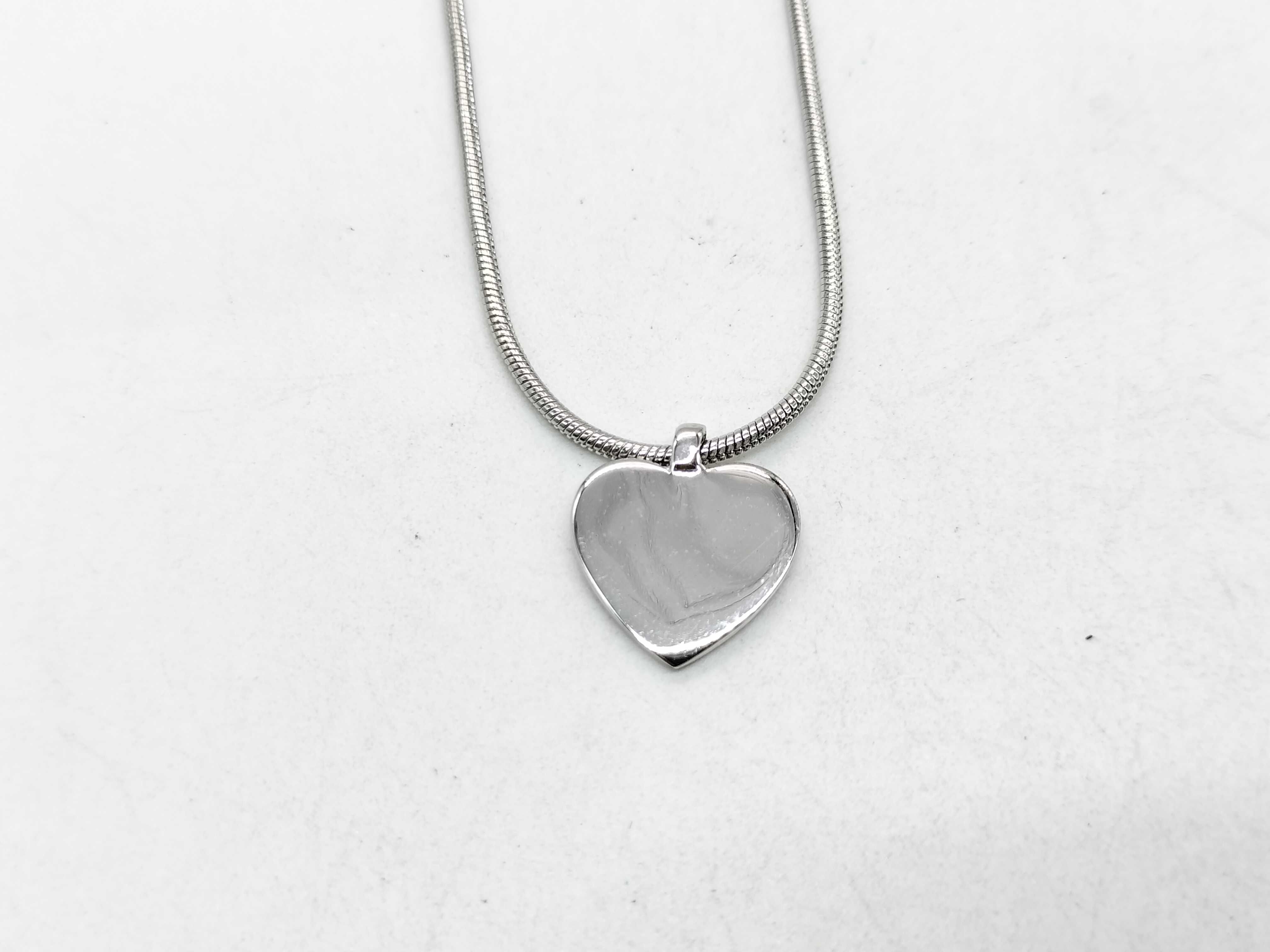 silver heart necklace — view 2
