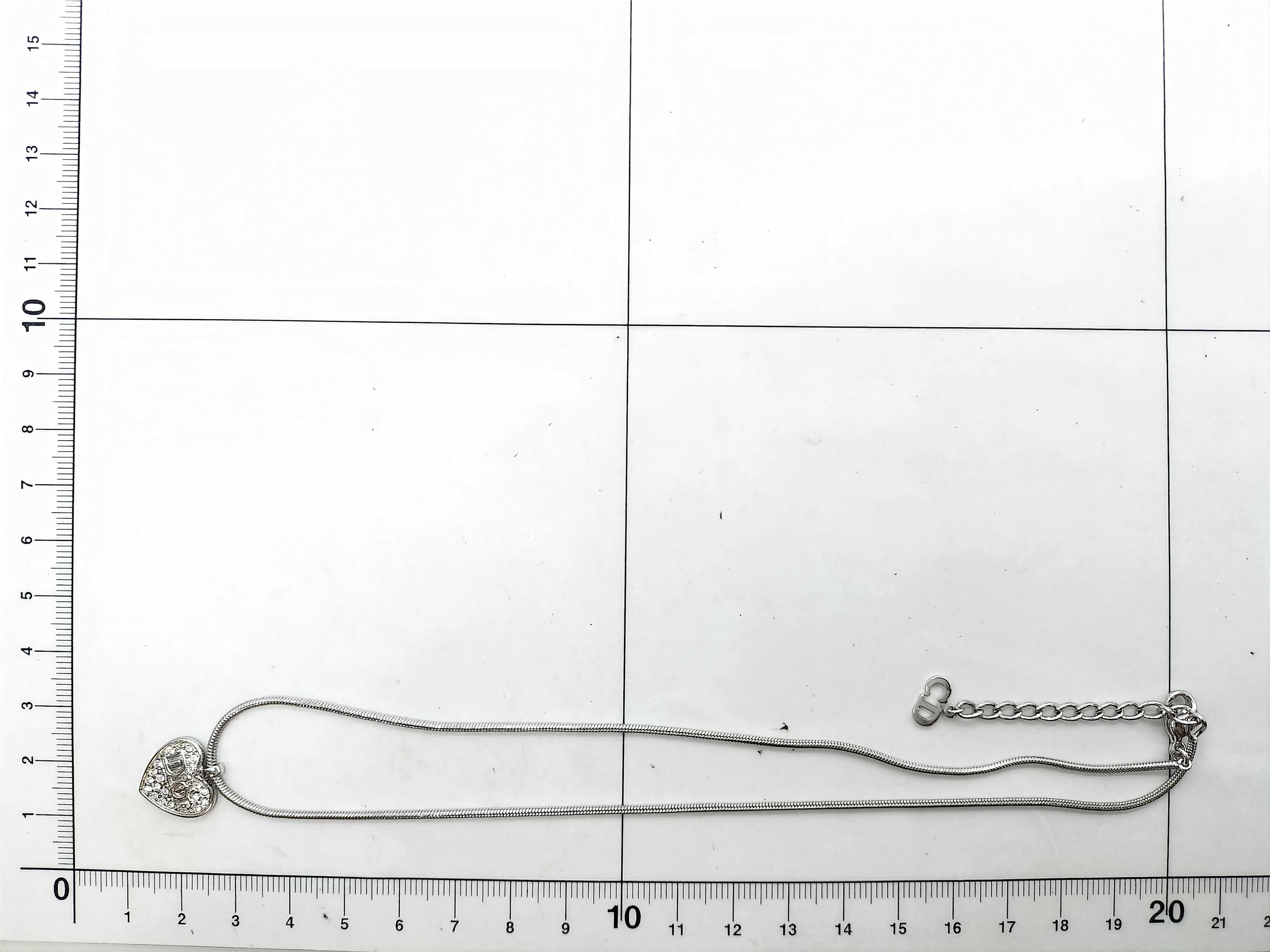 silver heart necklace — view 6