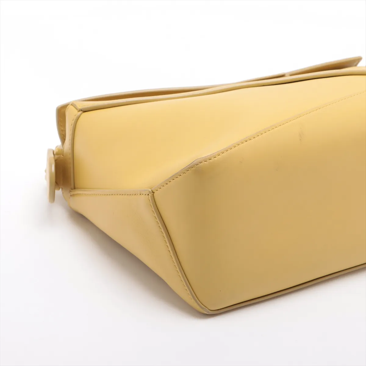 Puzzle Edge Small Leather 2-Way Handbag, Yellow — view 4