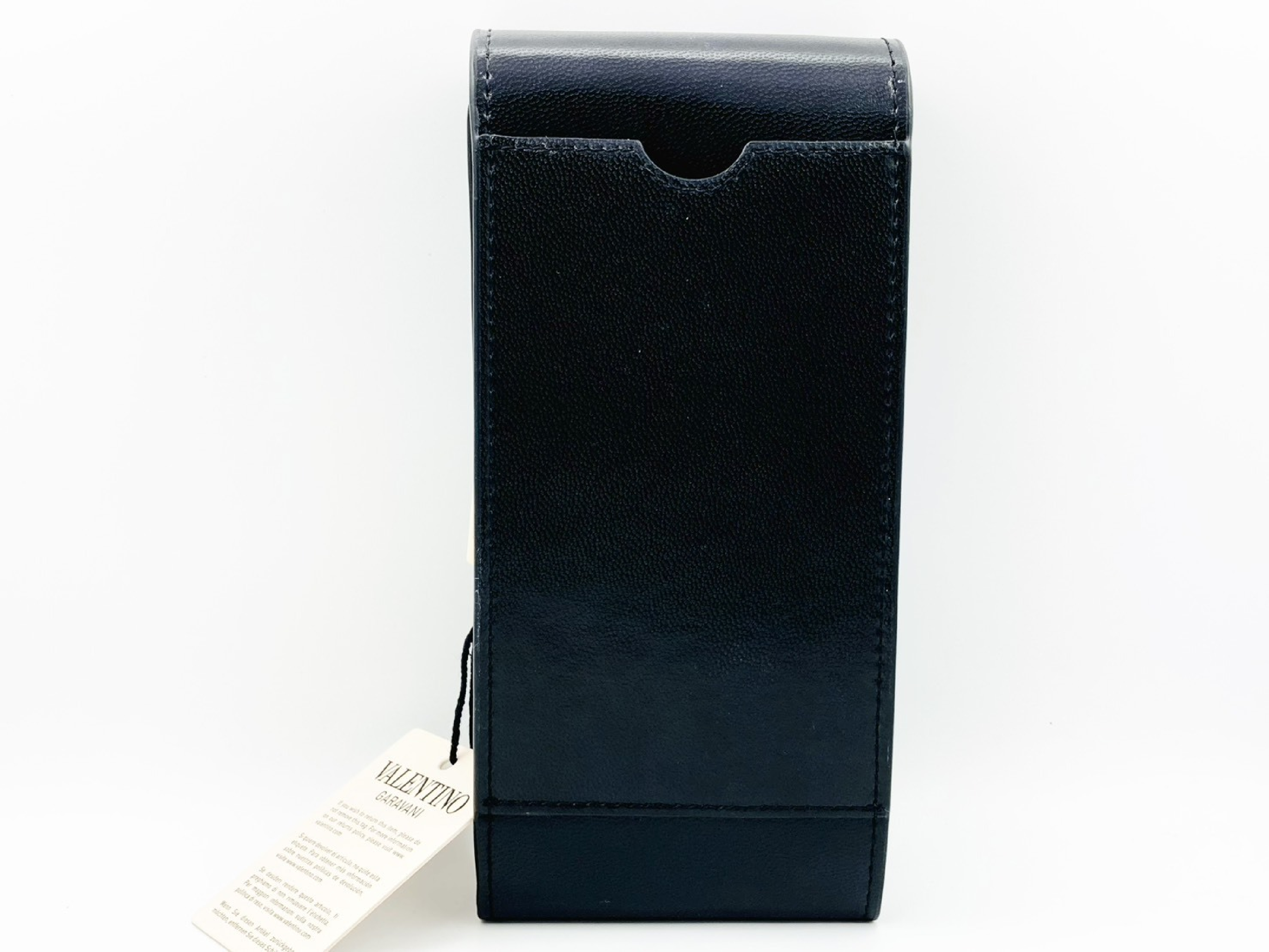 V-logo shoulder pouch/pochette, black shoulder bag — view 3