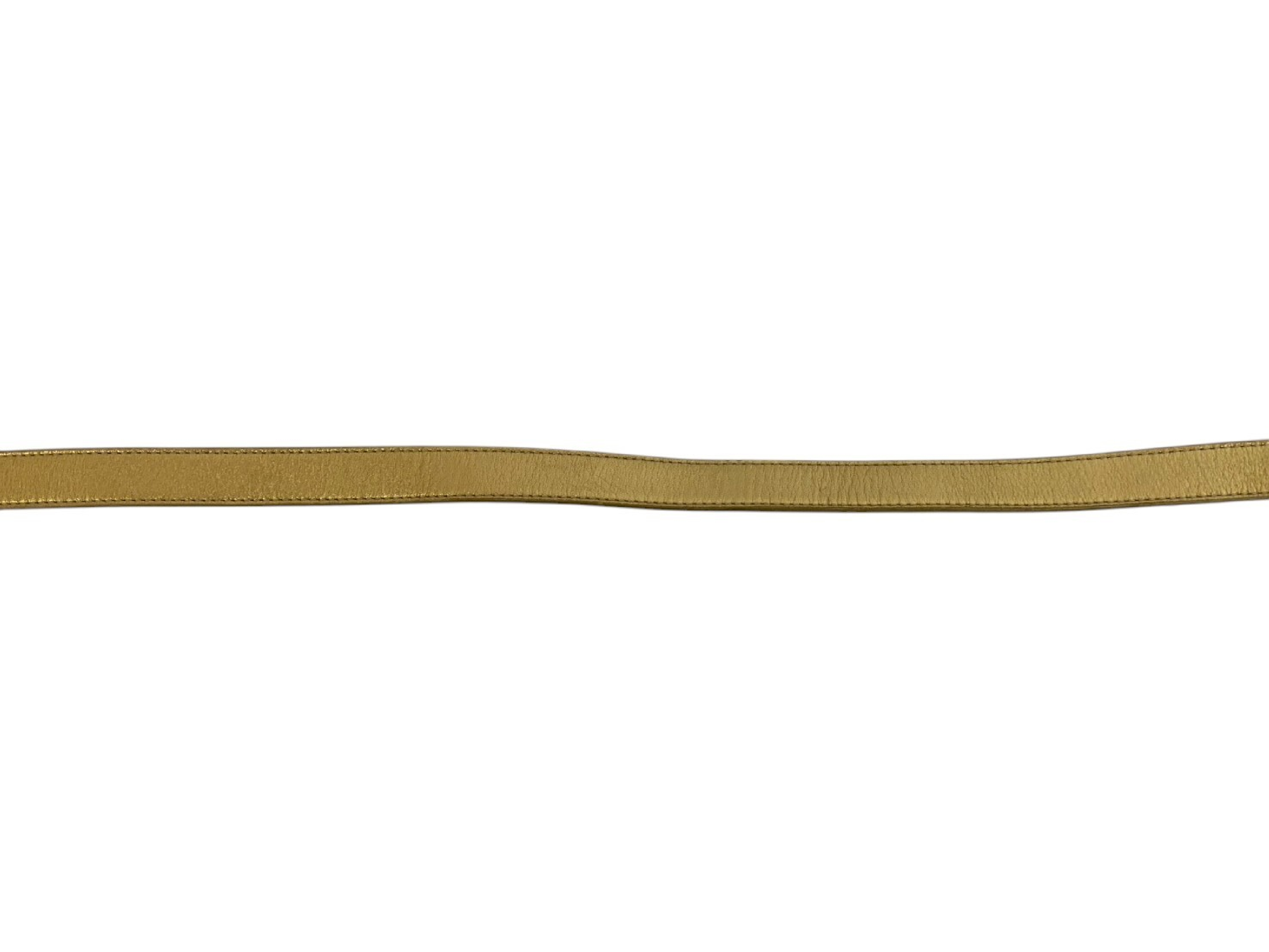 Lv logo gold belt — view 3