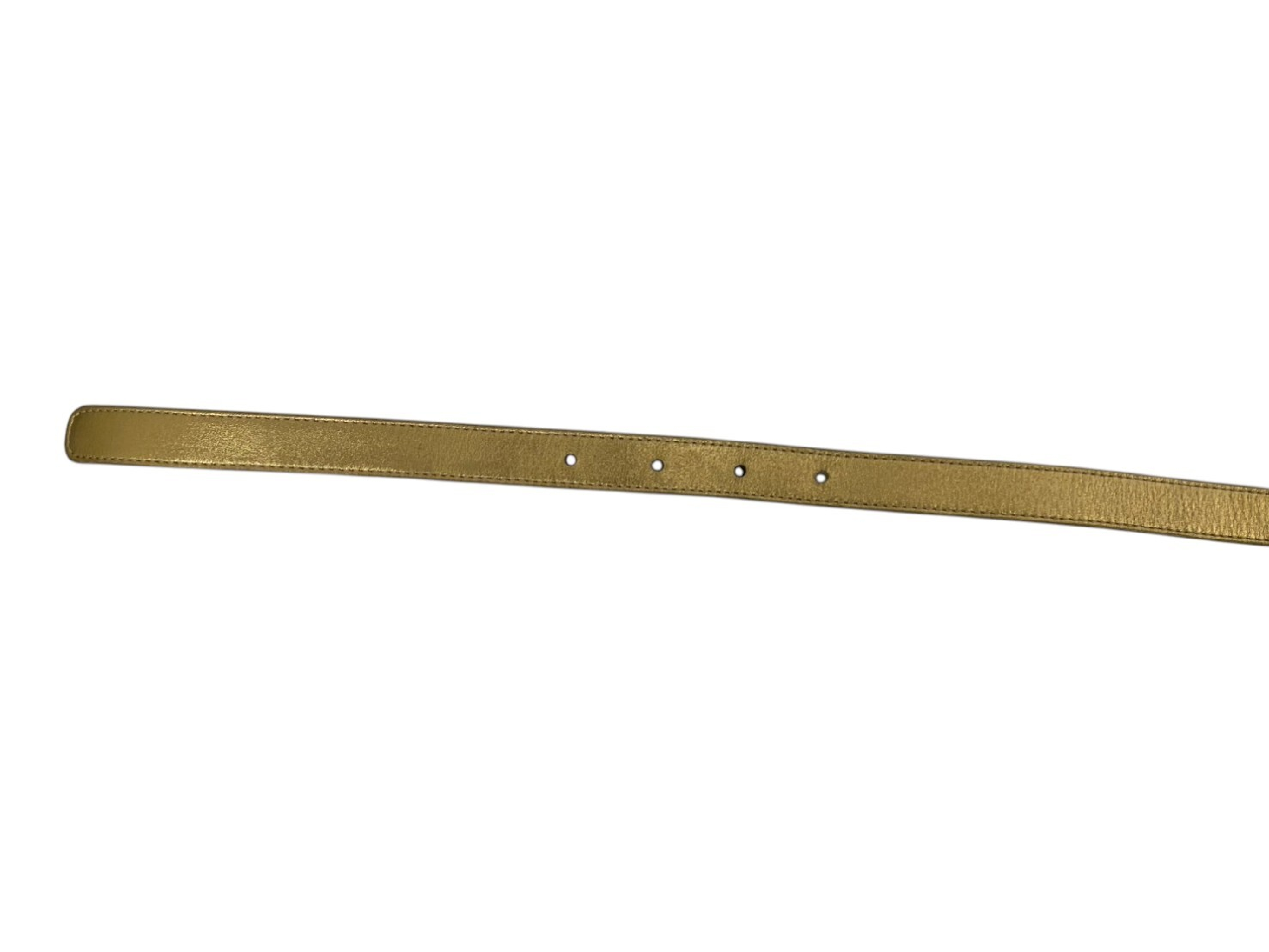 Lv logo gold belt — view 4