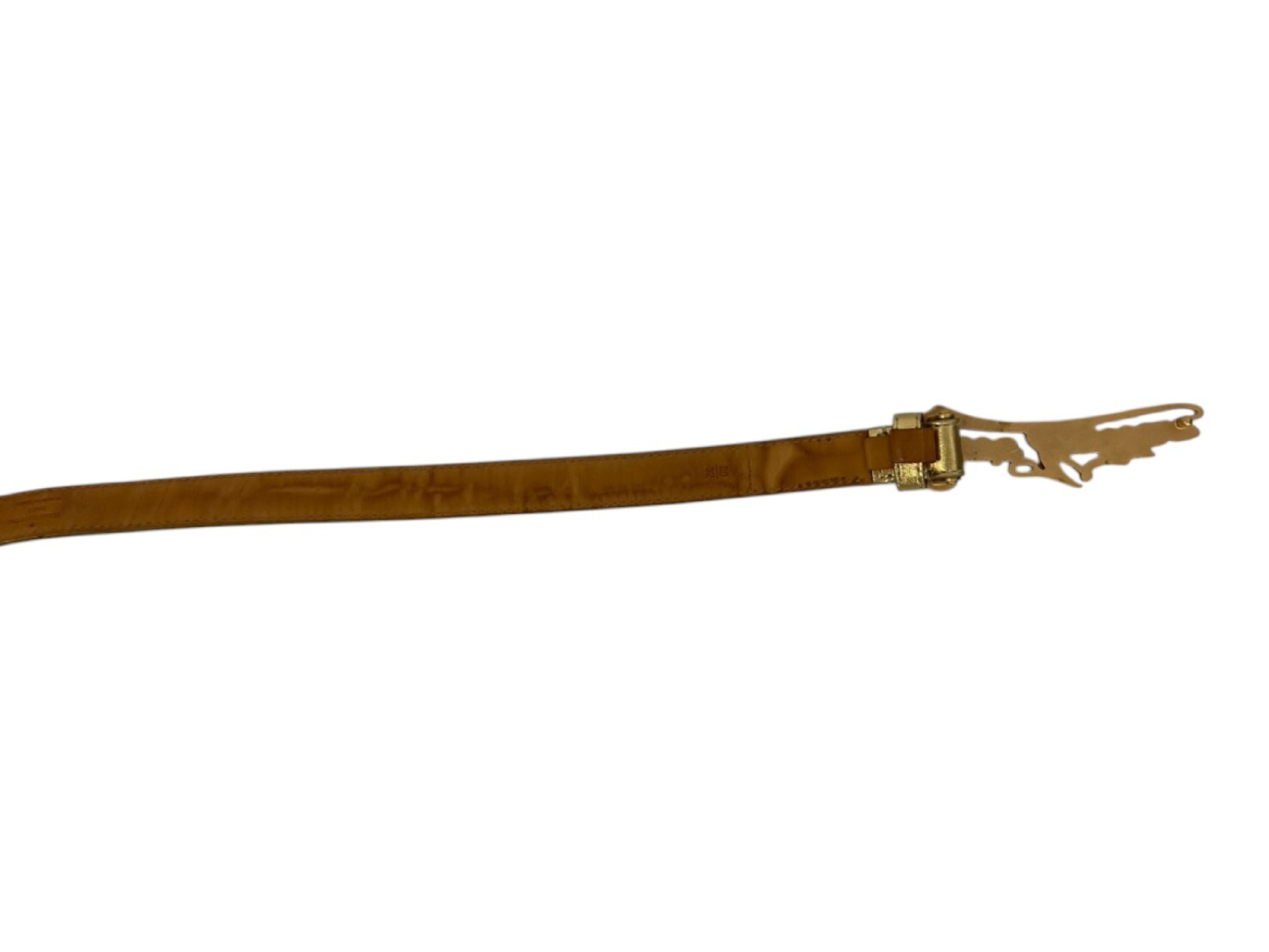 Lv logo gold belt — view 7