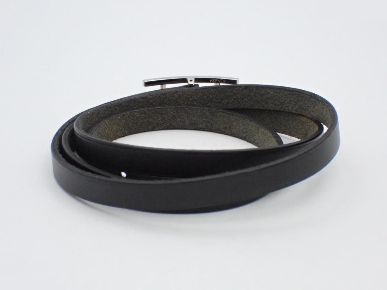 Leather Bracelet "Api 3" - Black, Total Length Approx. 80cm — view 2
