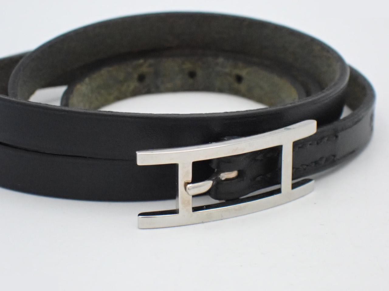 Leather Bracelet "Api 3" - Black, Total Length Approx. 80cm — view 3