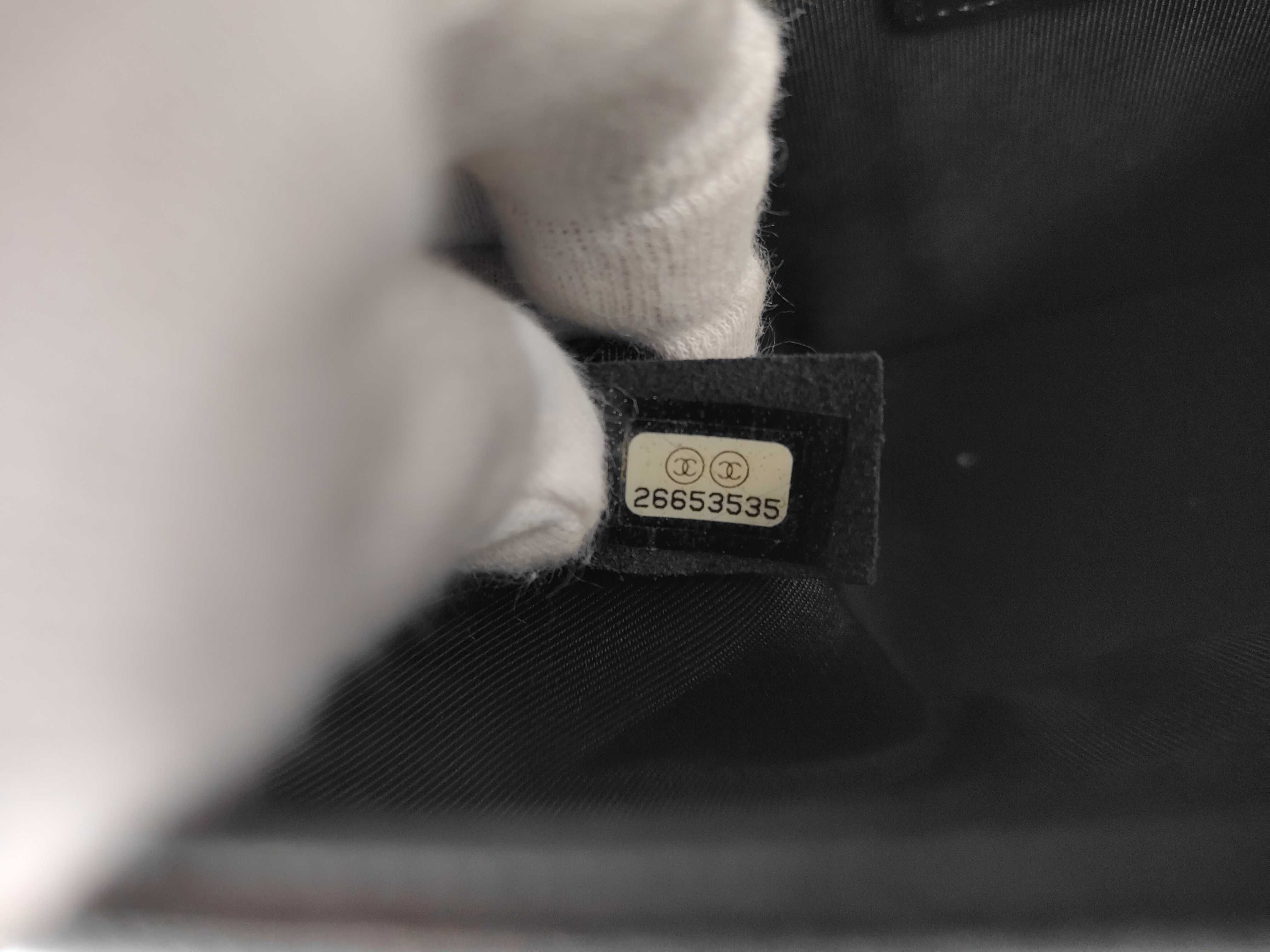 Boy Chanel Caviar Skin Black Chain Shoulder Bag — view 11