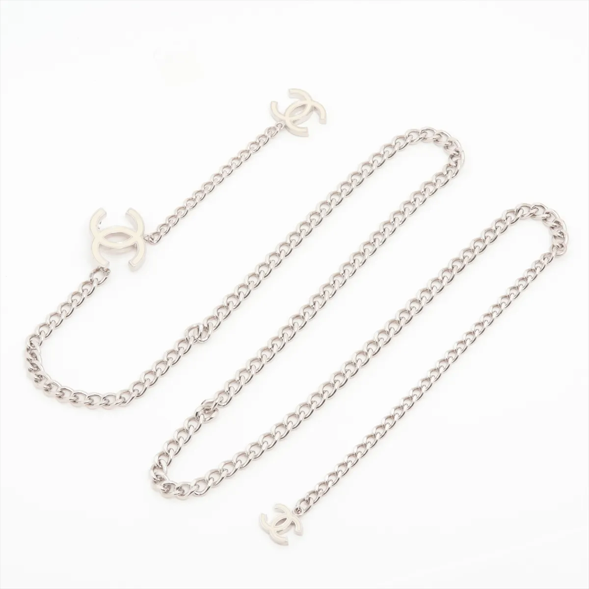 Coco Mark 04V Metal Belt, Silver,