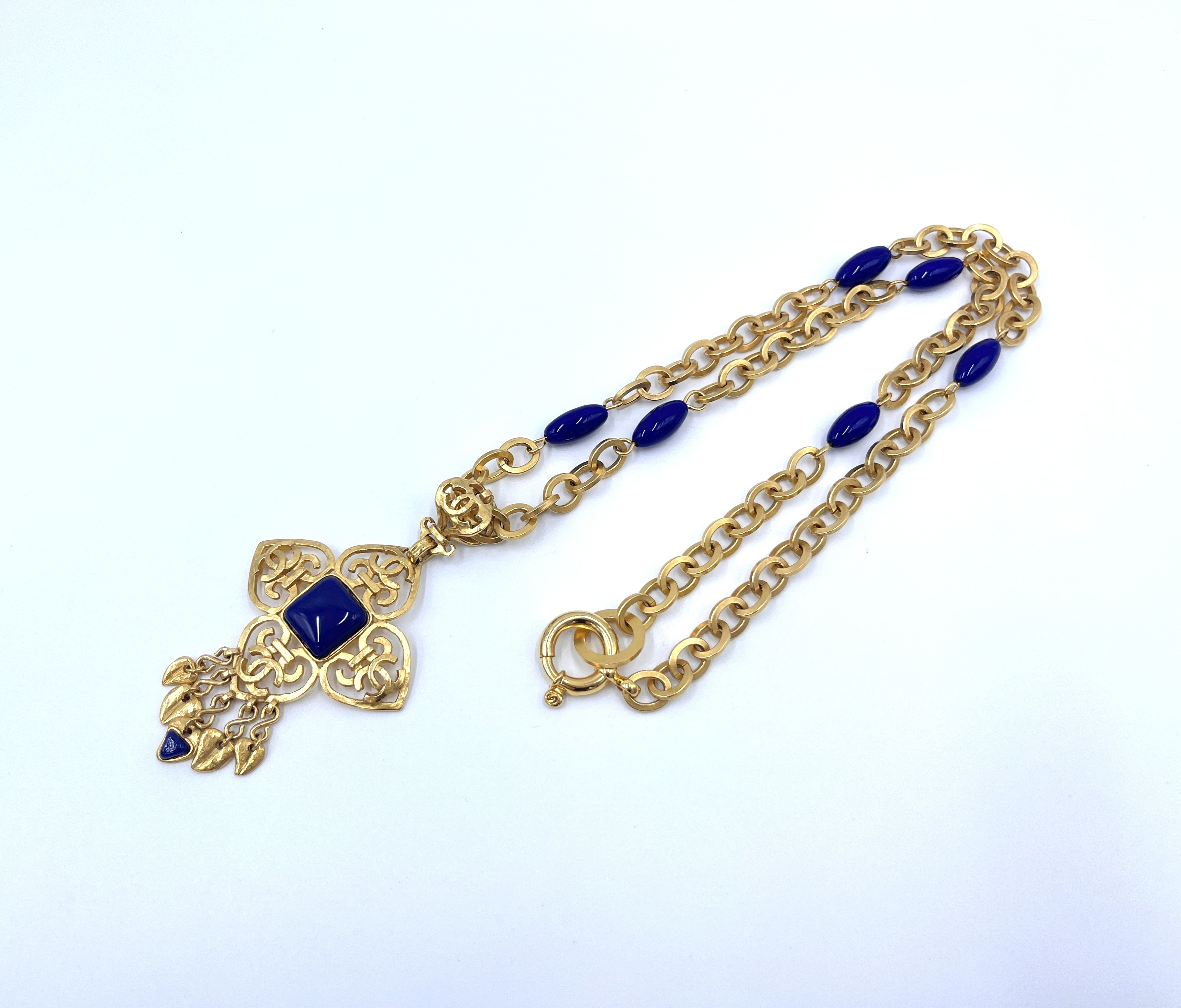 Coco Mark 95P GP x Colored Stone Gold Necklace — view 2