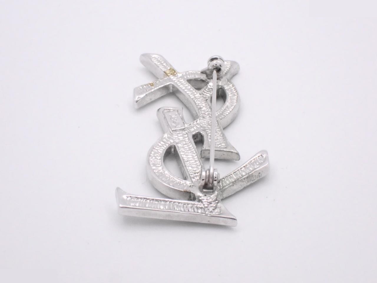 logo rhinestone brooch — view 2