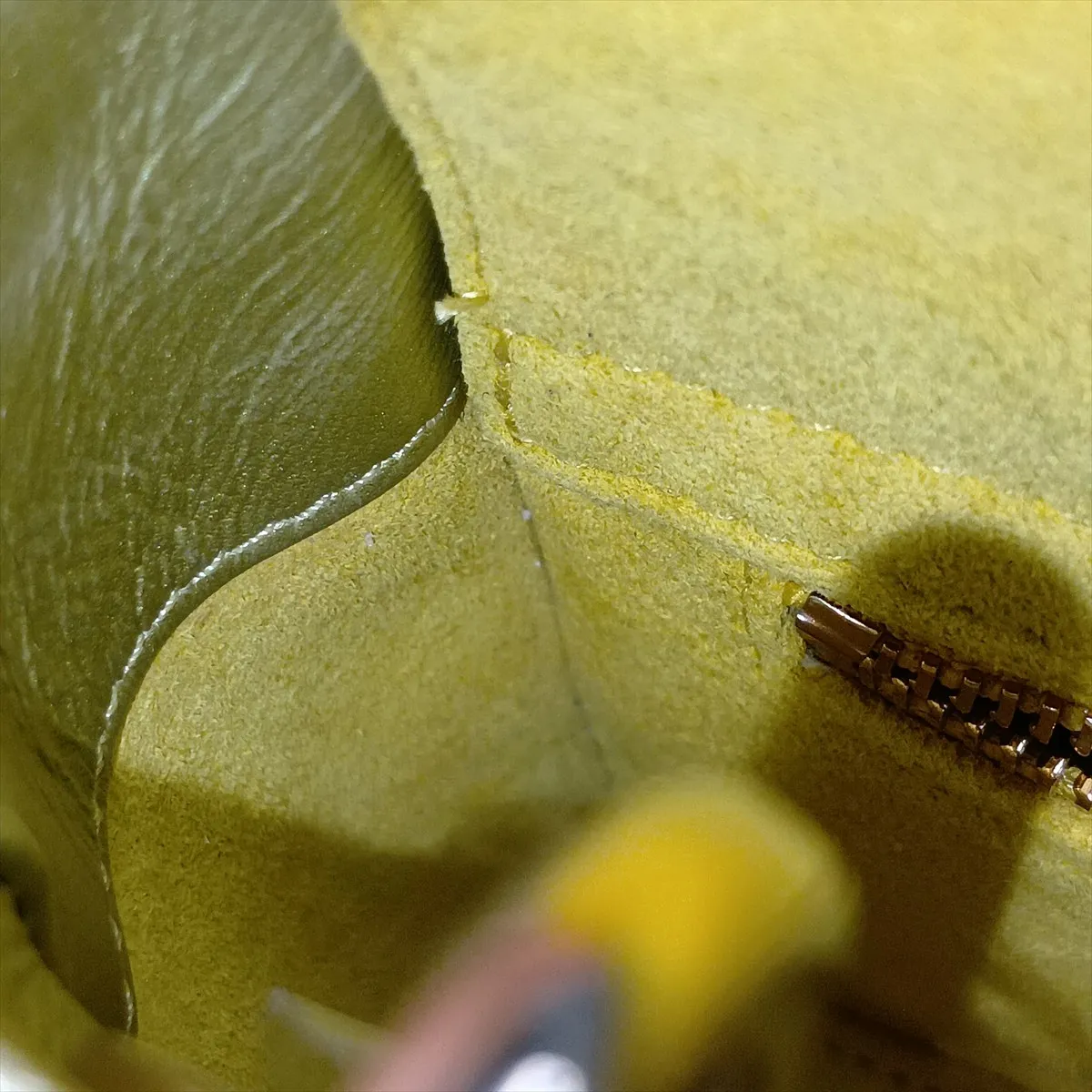 Lady Dior Mini Beaded Leather 2-Way Handbag, Yellow — view 13
