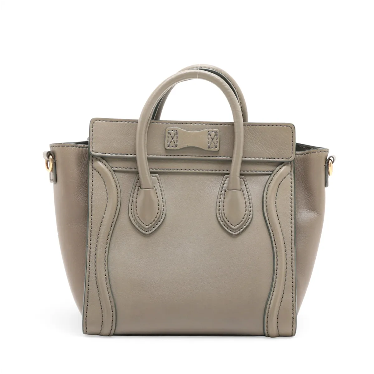 Luggage Nano Shopper Leather 2-Way Handbag, Green — view 2
