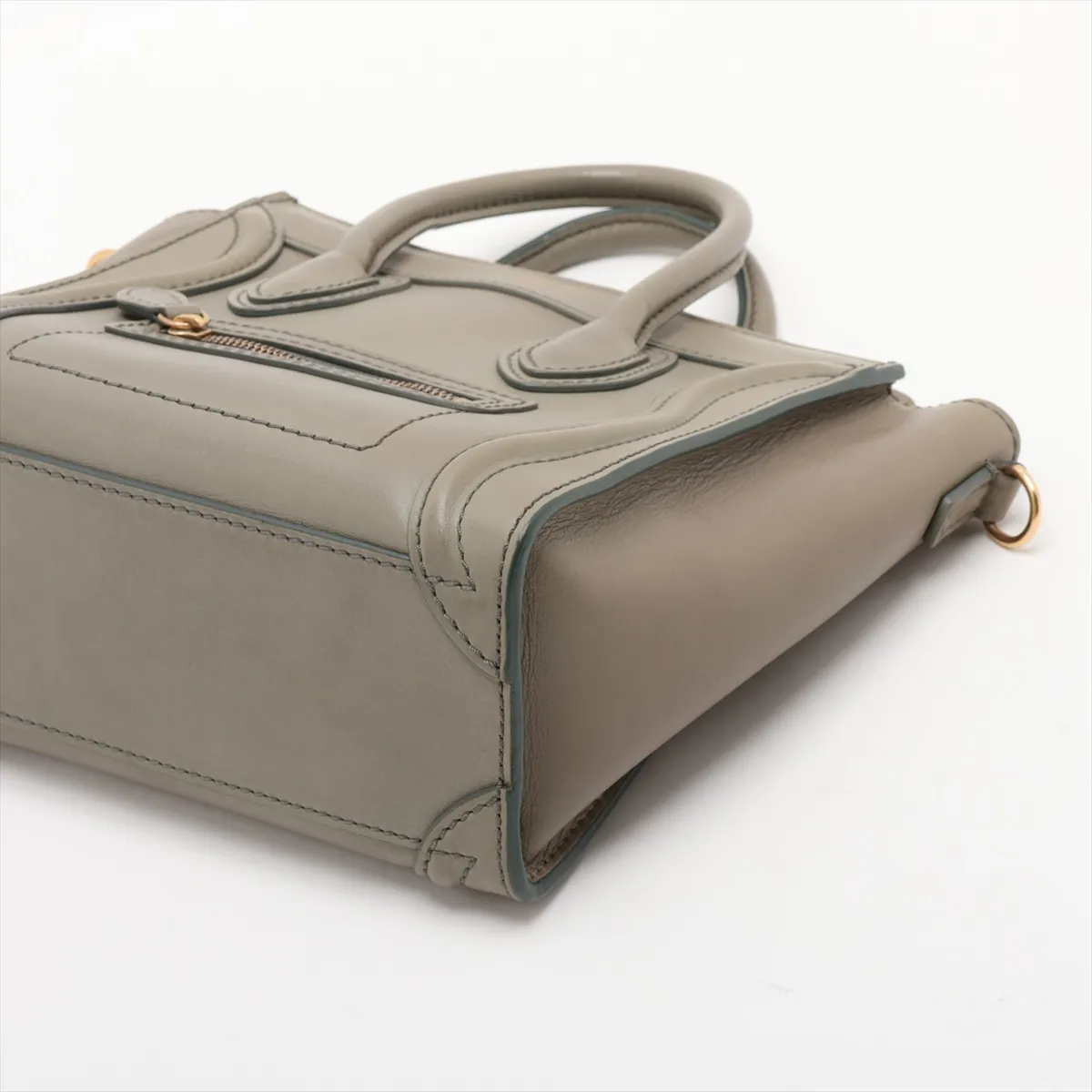 Luggage Nano Shopper Leather 2-Way Handbag, Green — view 3