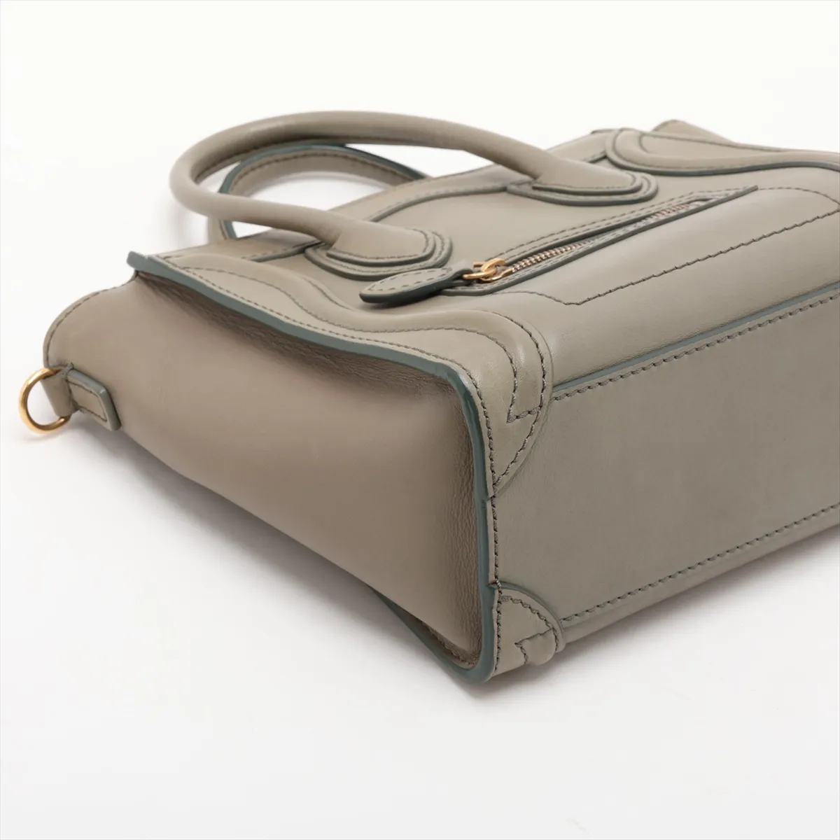Luggage Nano Shopper Leather 2-Way Handbag, Green — view 4