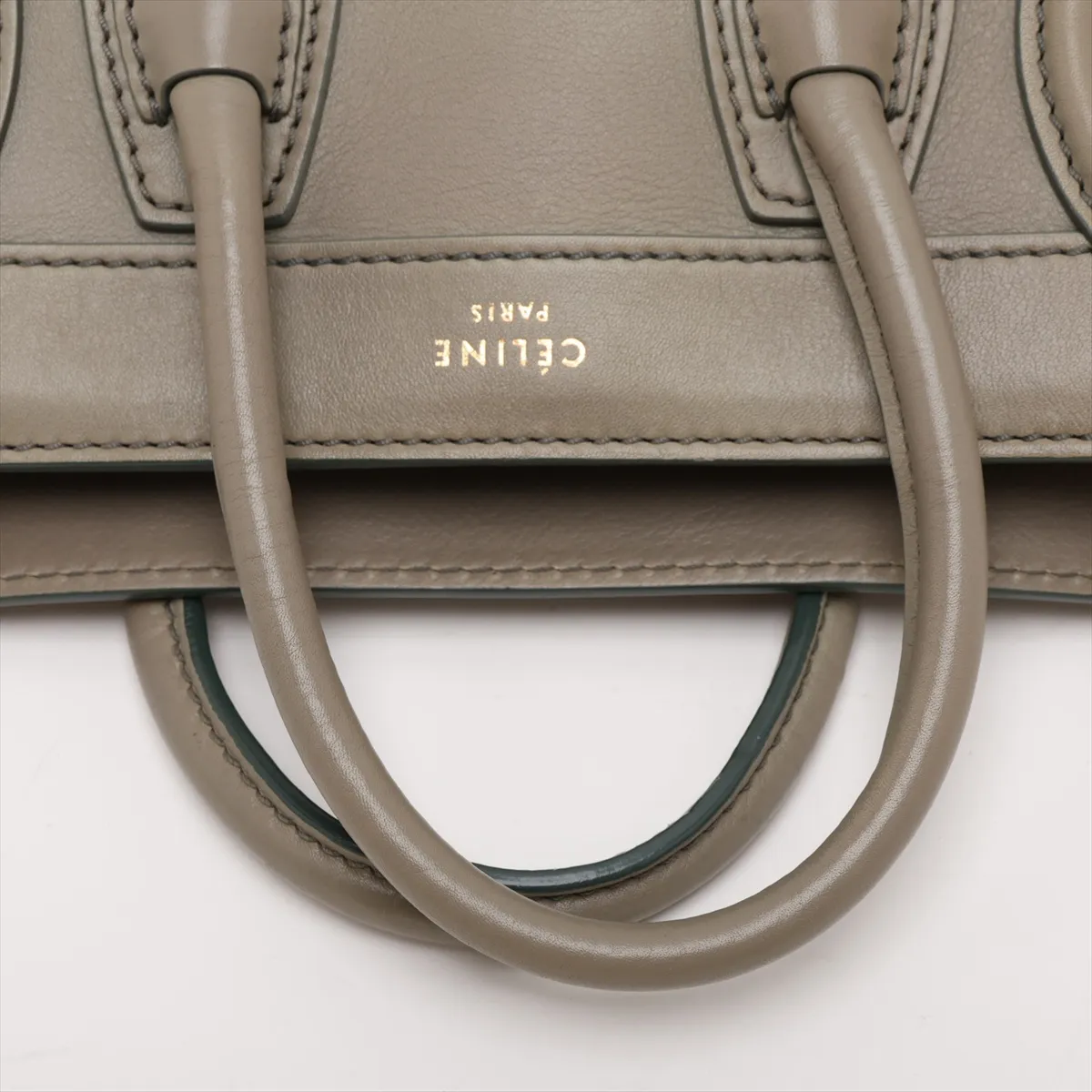 Luggage Nano Shopper Leather 2-Way Handbag, Green — view 5