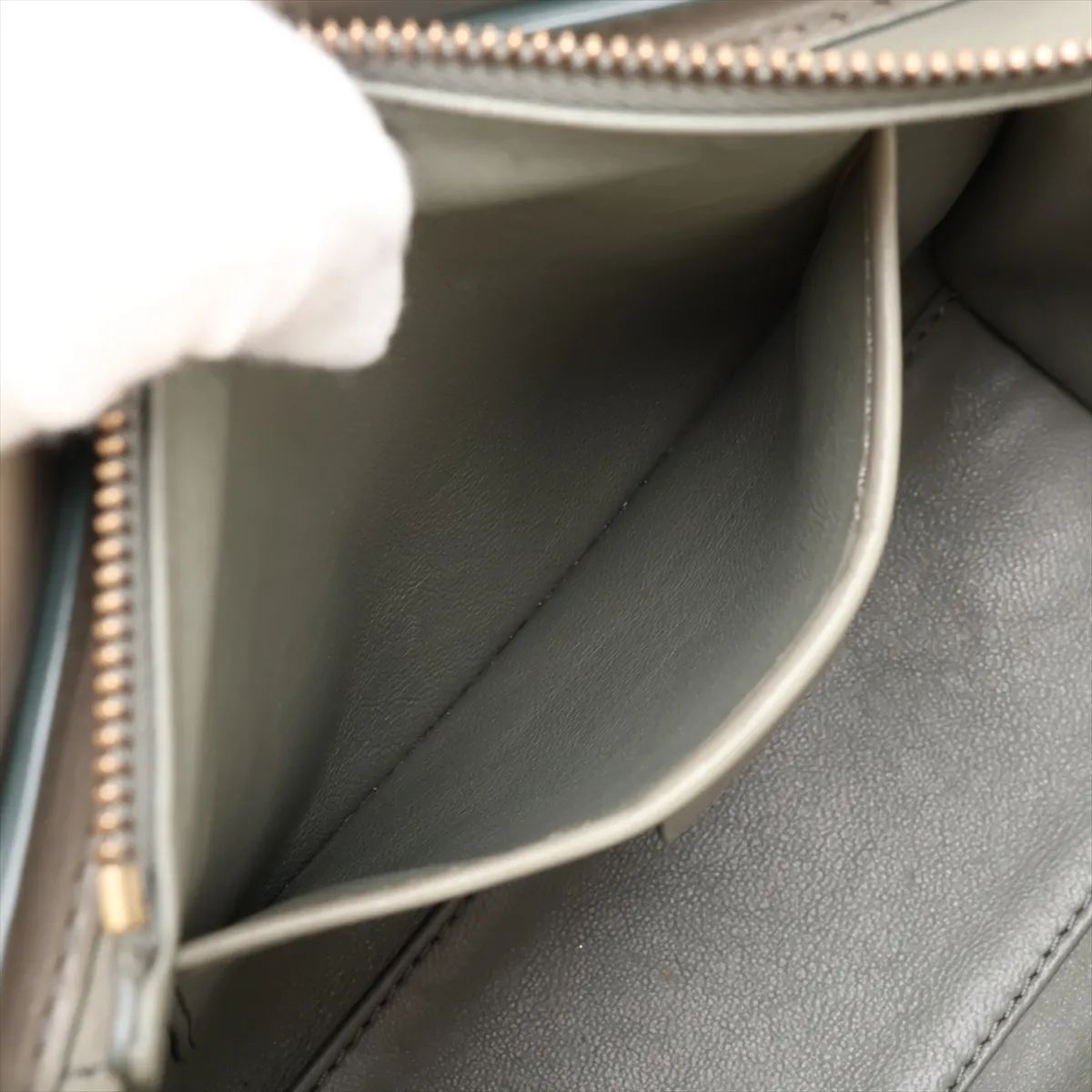 Luggage Nano Shopper Leather 2-Way Handbag, Green — view 9