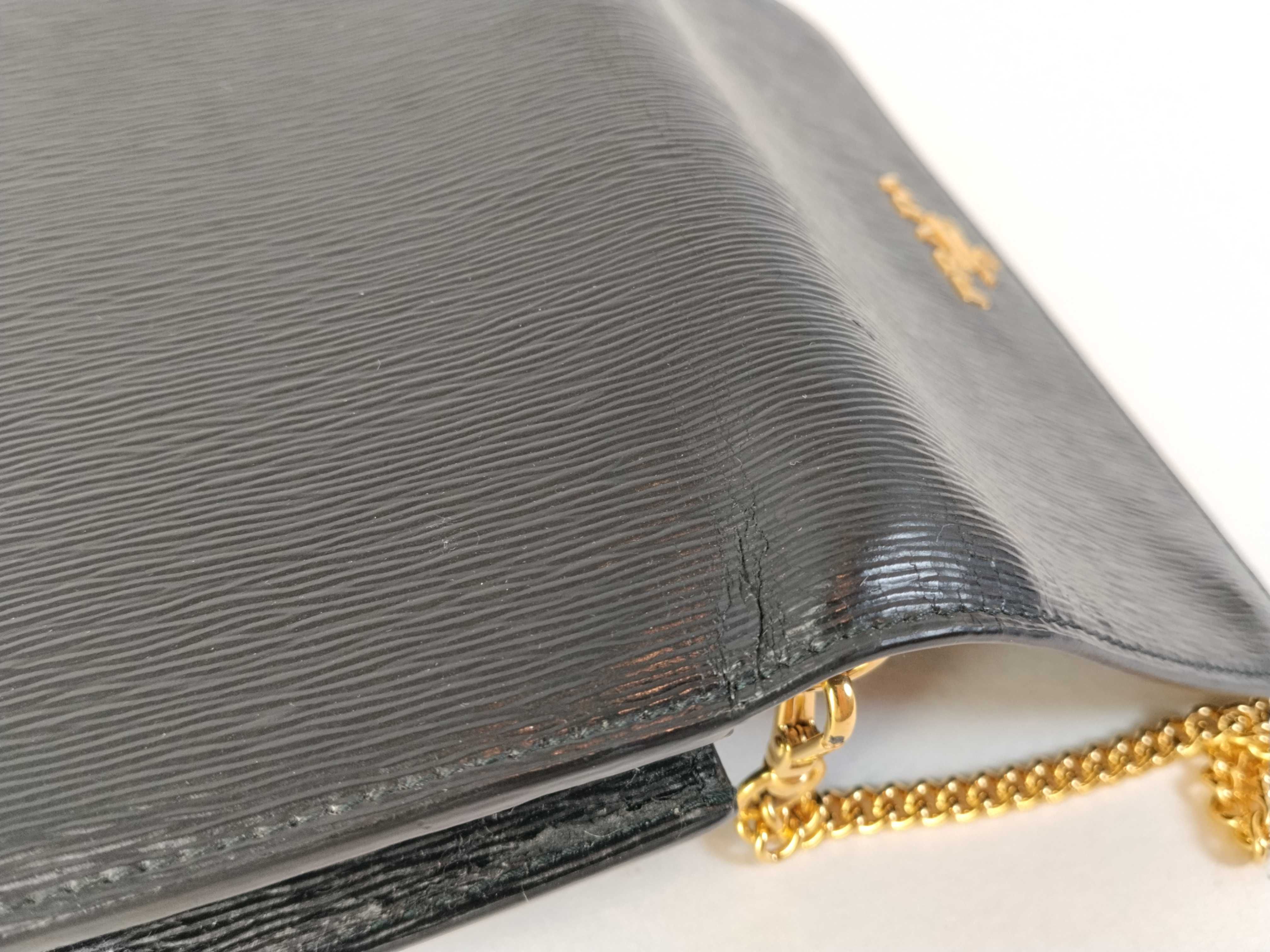 PH- Black Vitello Leather Crossbody Bag (Shoulder Bag) — view 12