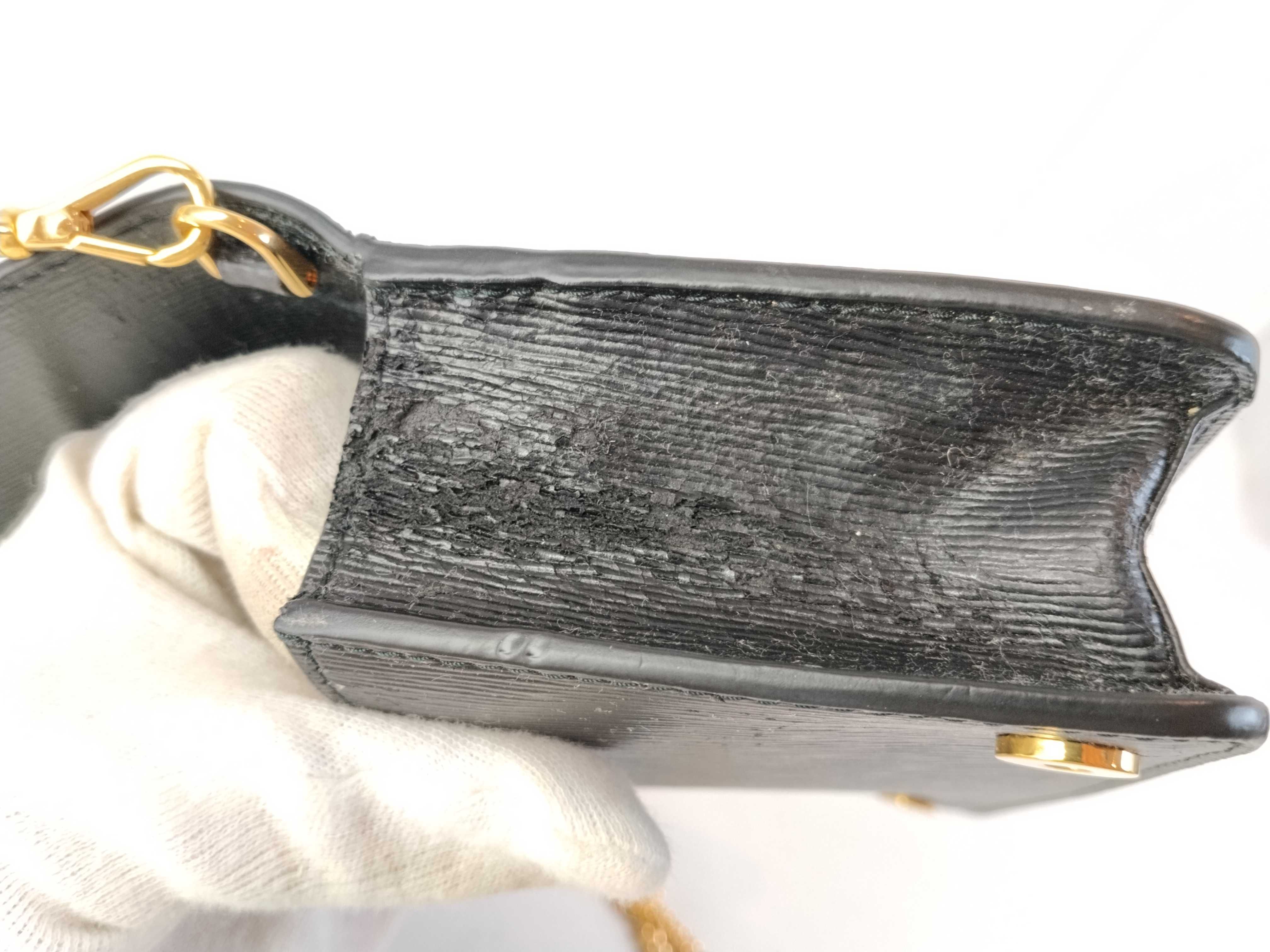 PH- Black Vitello Leather Crossbody Bag (Shoulder Bag) — view 14