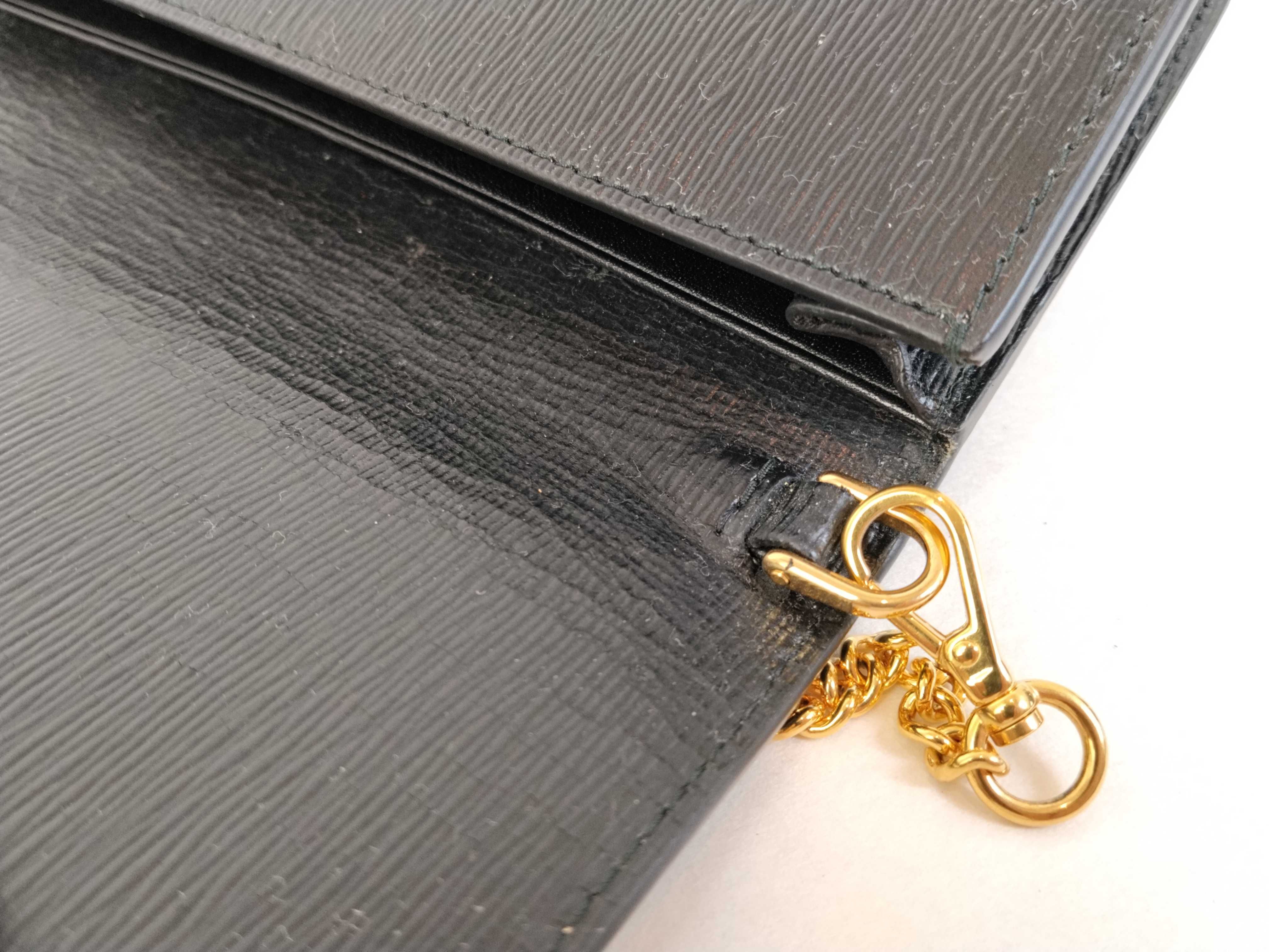 PH- Black Vitello Leather Crossbody Bag (Shoulder Bag) — view 5