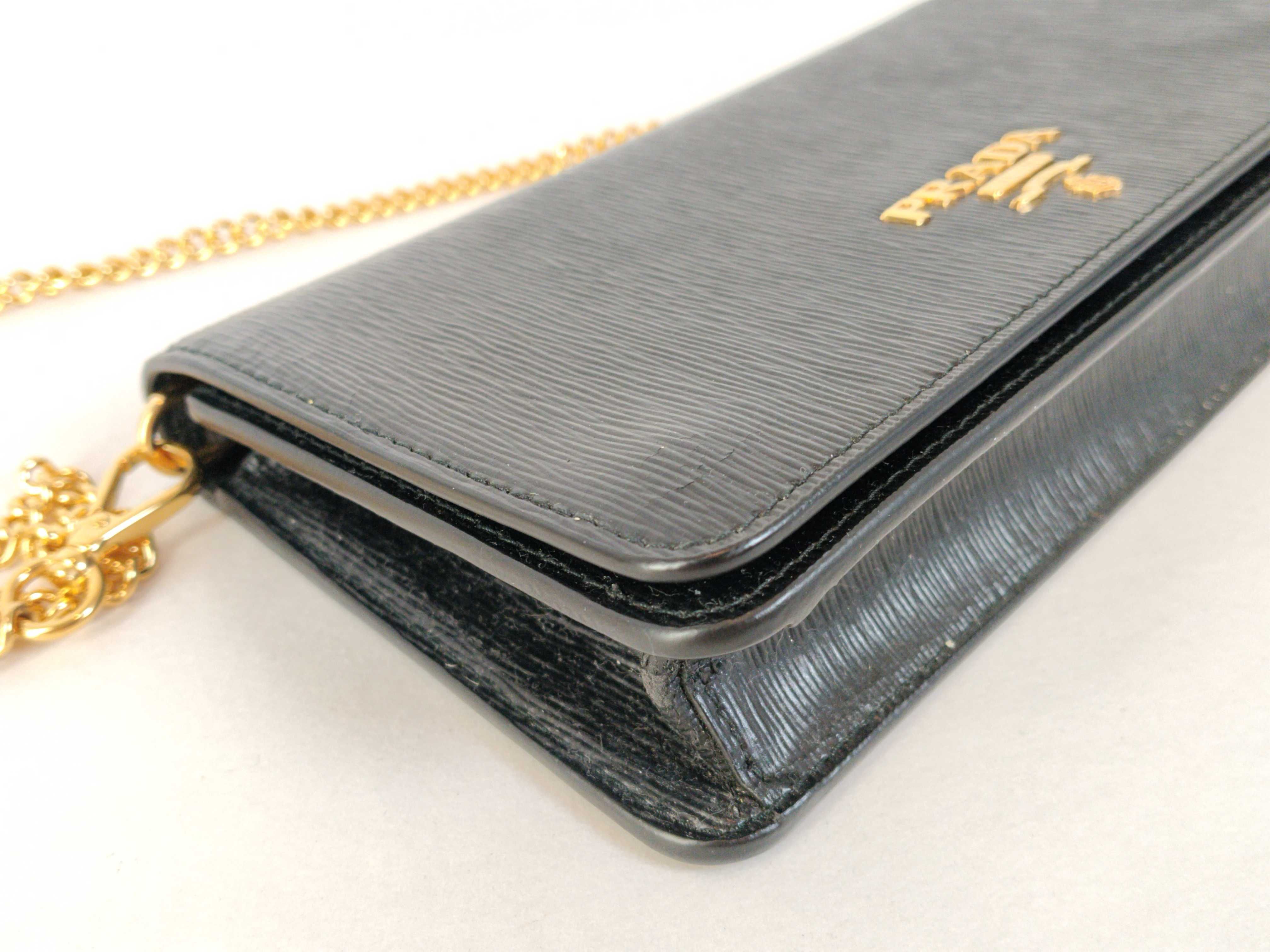 PH- Black Vitello Leather Crossbody Bag (Shoulder Bag) — view 6