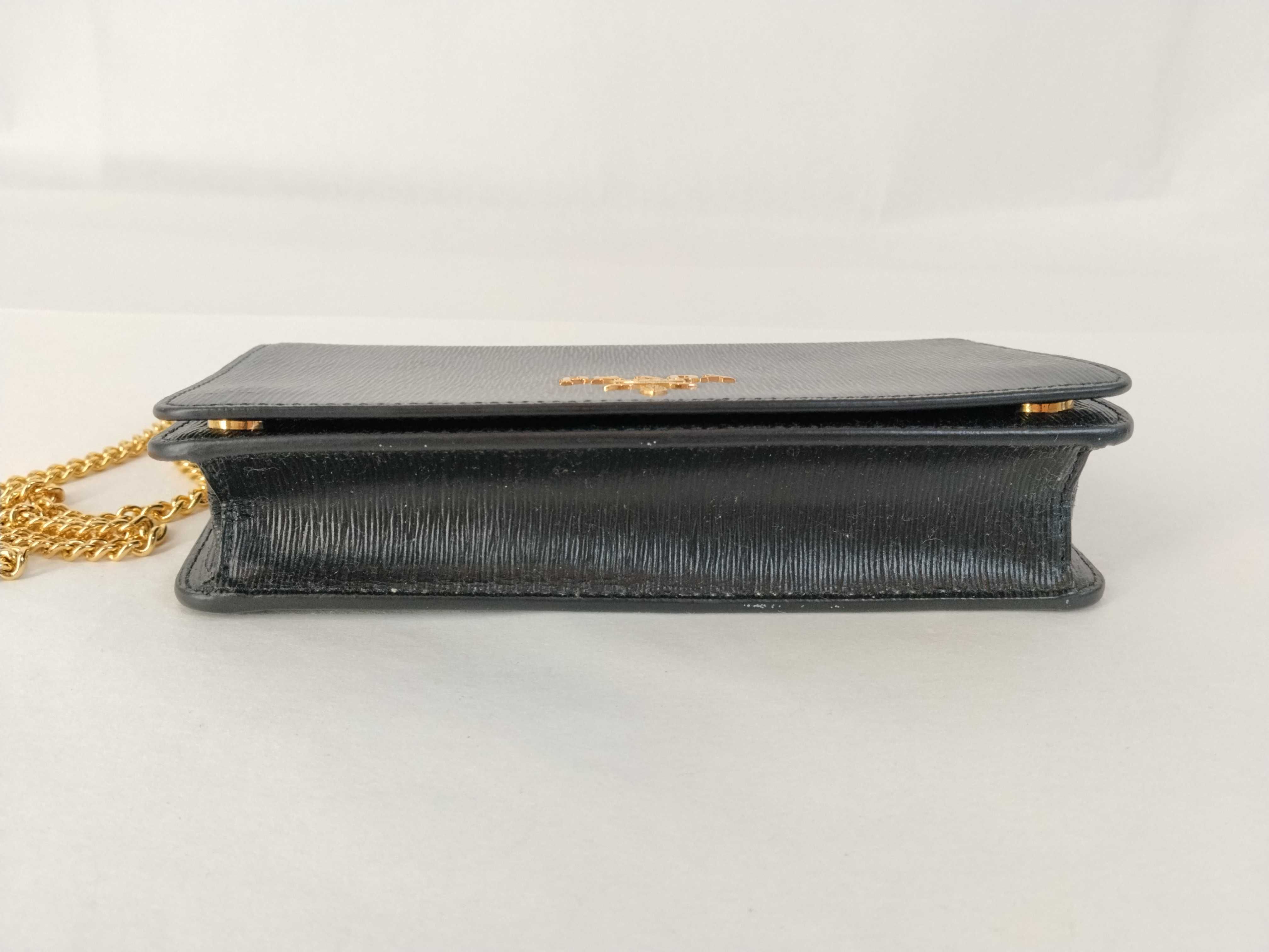 PH- Black Vitello Leather Crossbody Bag (Shoulder Bag) — view 7