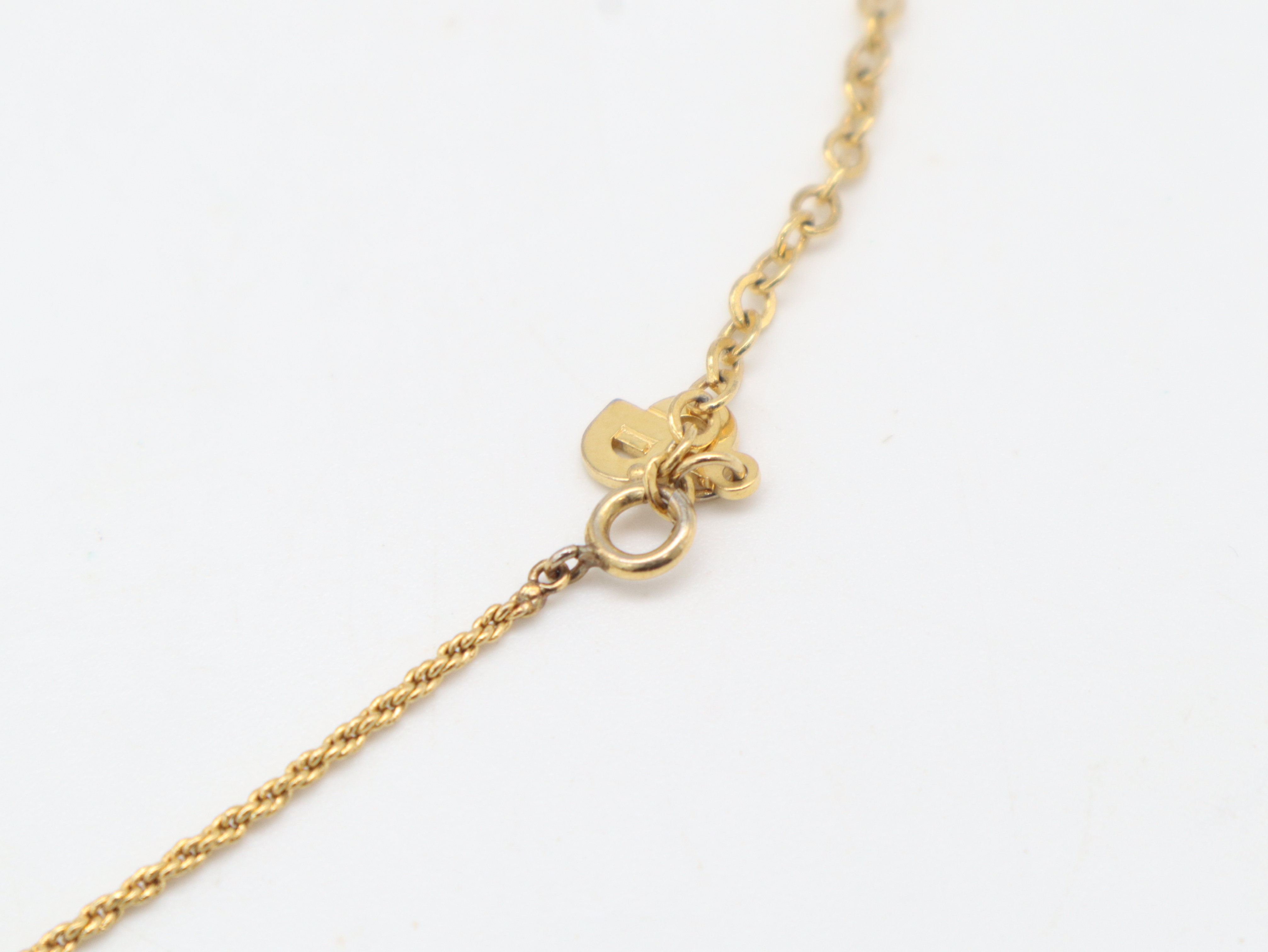 Heart Motif Logo Necklace with Rhinestones — view 2