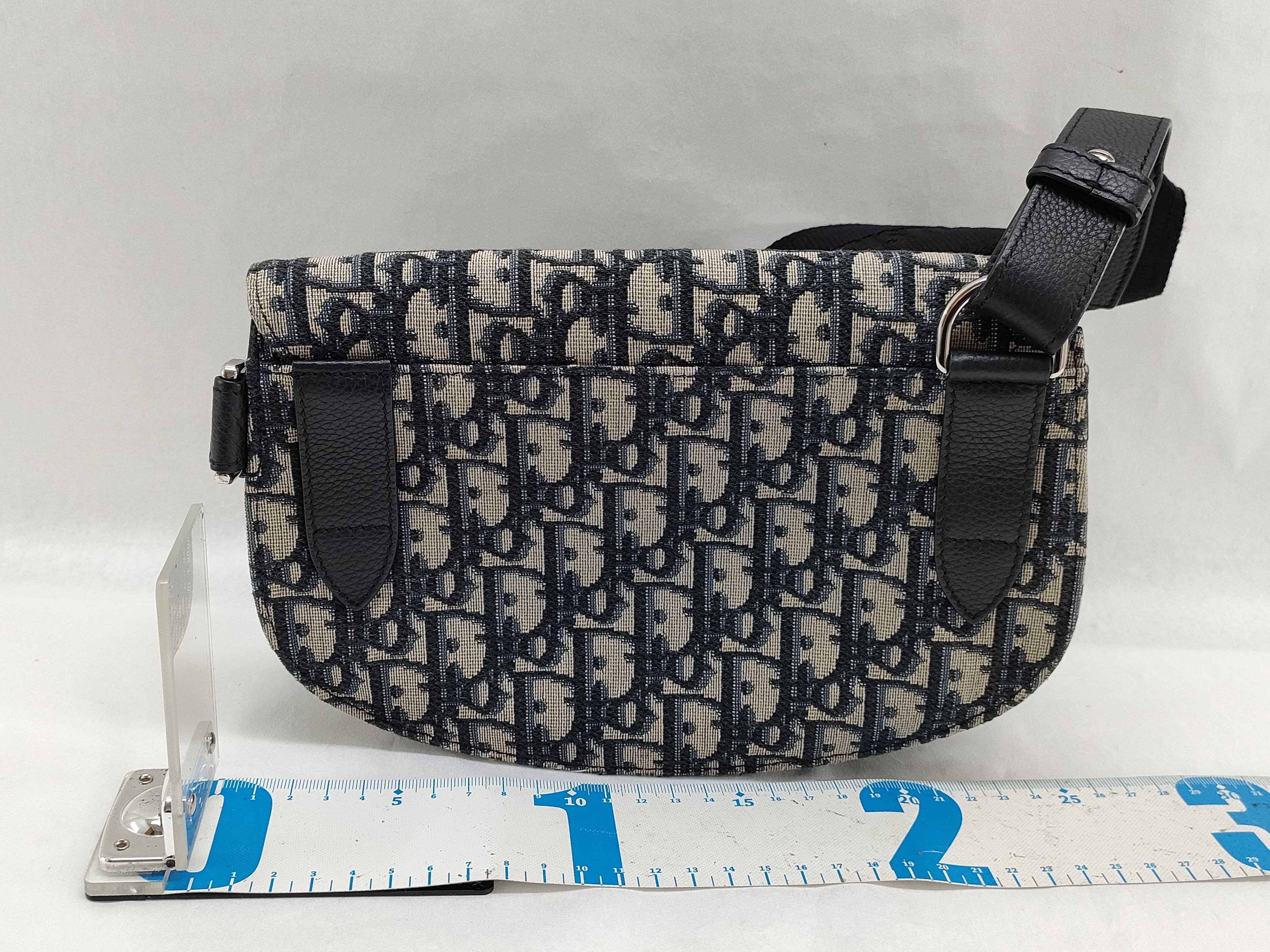 Trotter Dior Oblique Saddle Bag Canvas Shoulder Bag — view 2