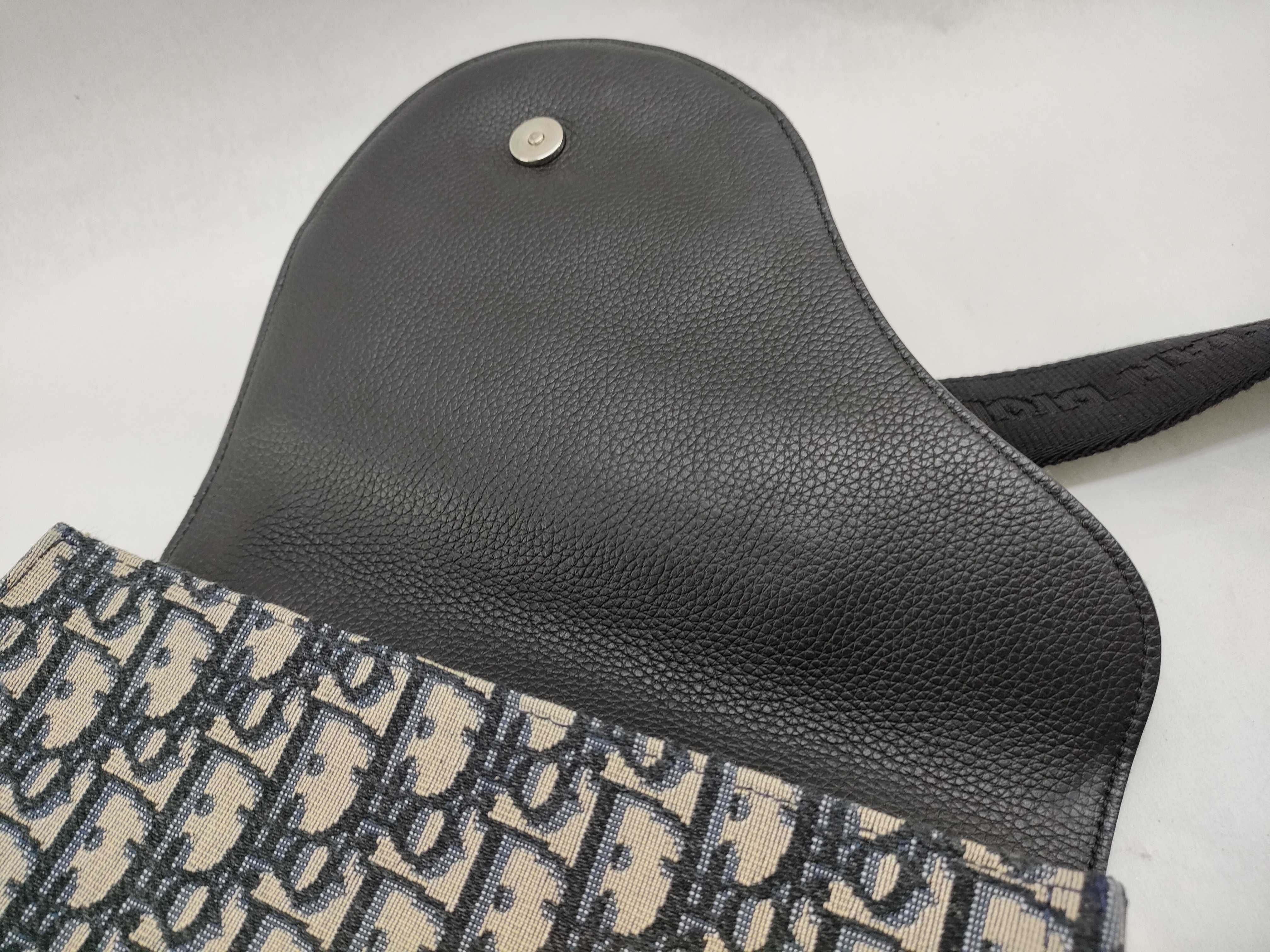 Trotter Dior Oblique Saddle Bag Canvas Shoulder Bag — view 8