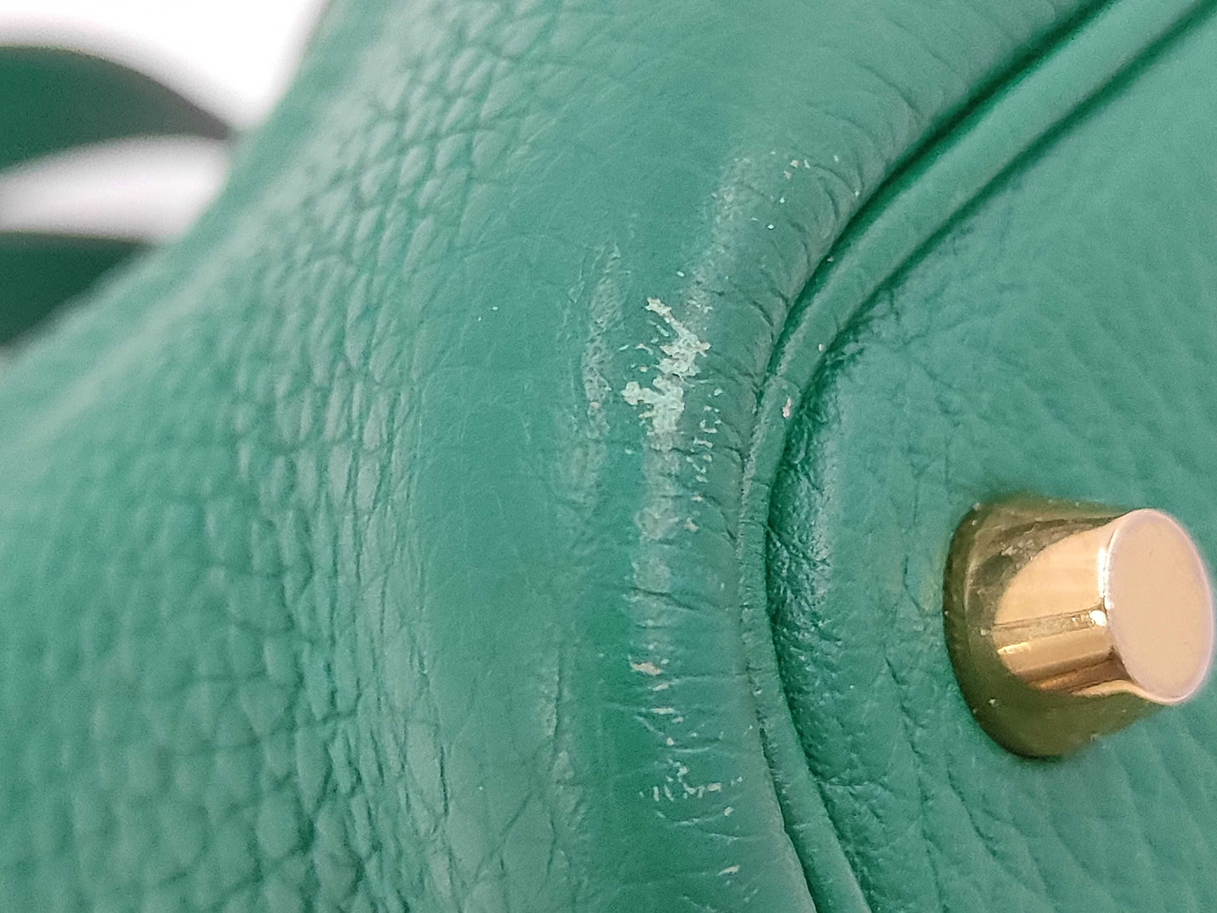 Picotin PM 18 Green Handbag with Gold Hardware (A Stamp) — view 7