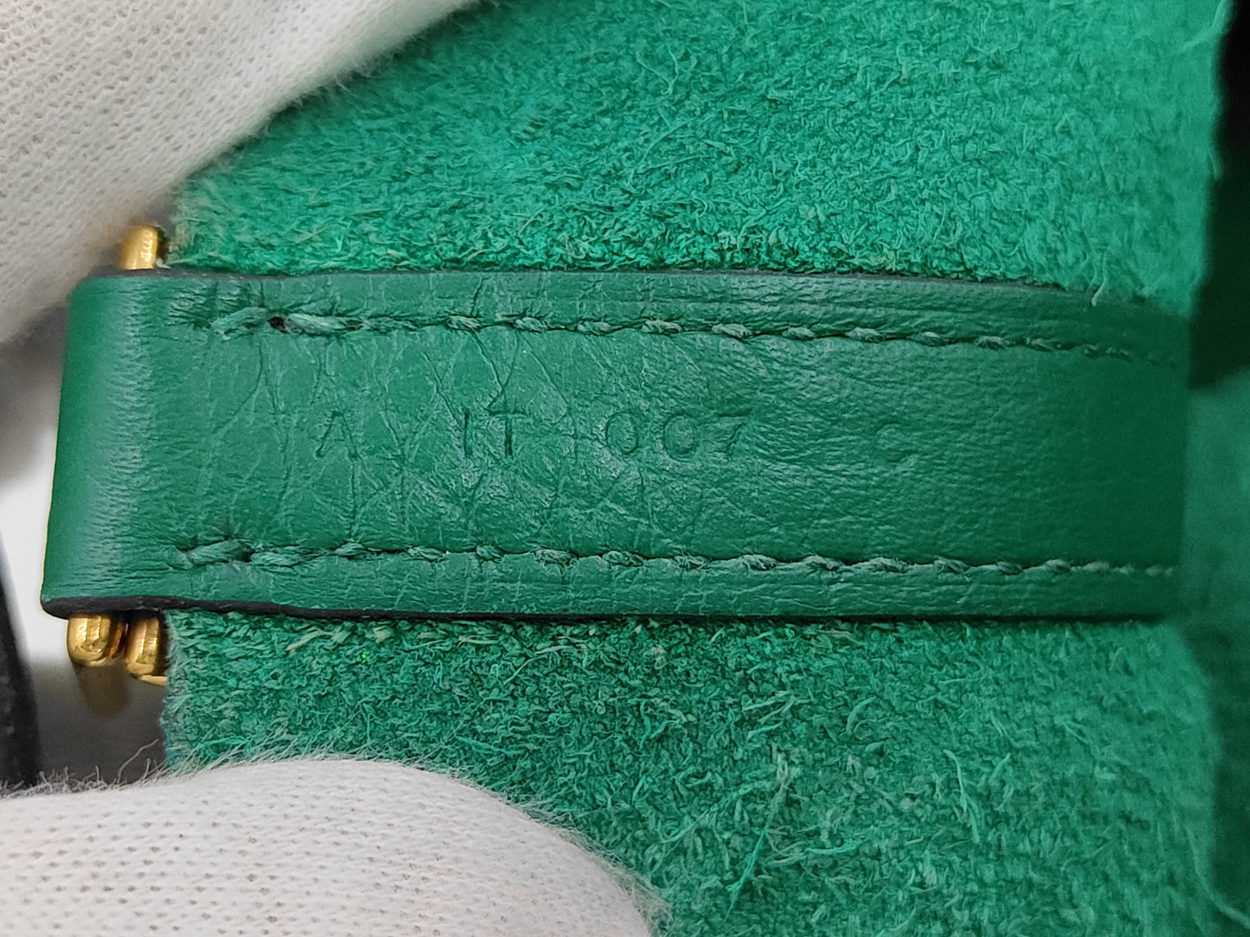Picotin PM 18 Green Handbag with Gold Hardware (A Stamp) — view 10