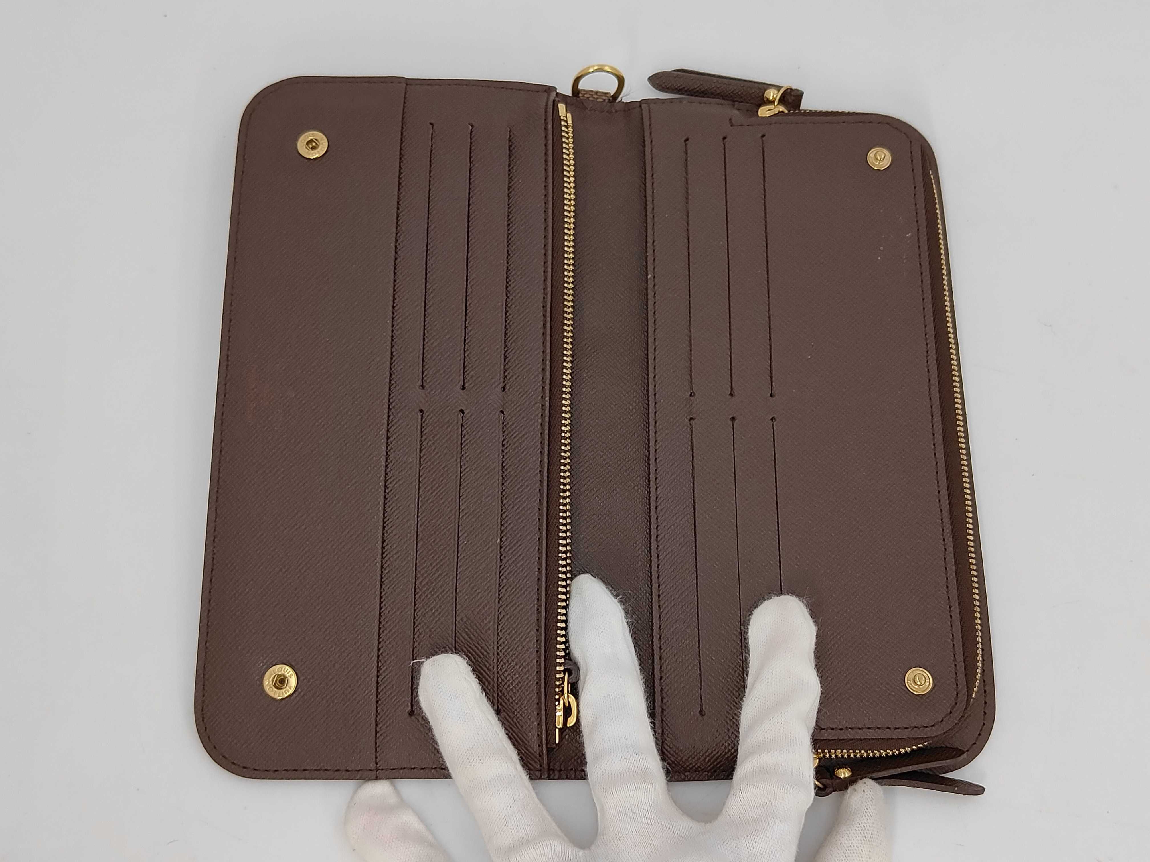 Damier LV Damier Long Wallet with Box and Dust Bag — view 4