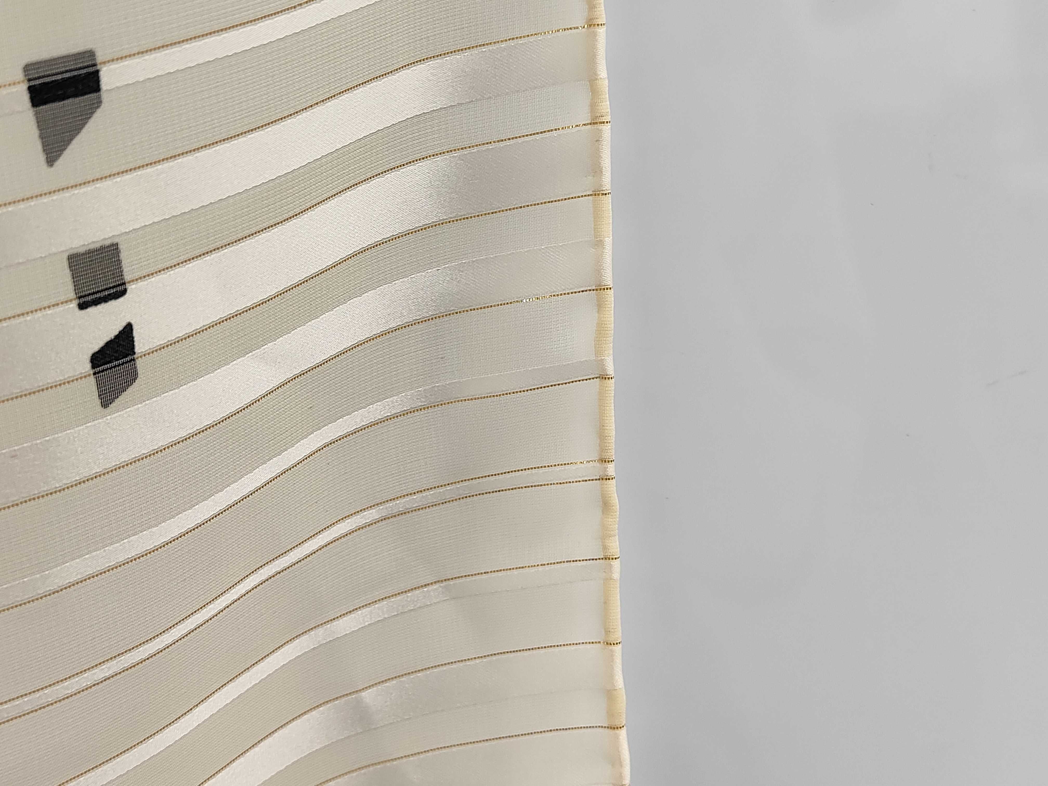 Coco Mark Chain Stripe Silk Scarf Ivory/Black Other Accessories — view 4