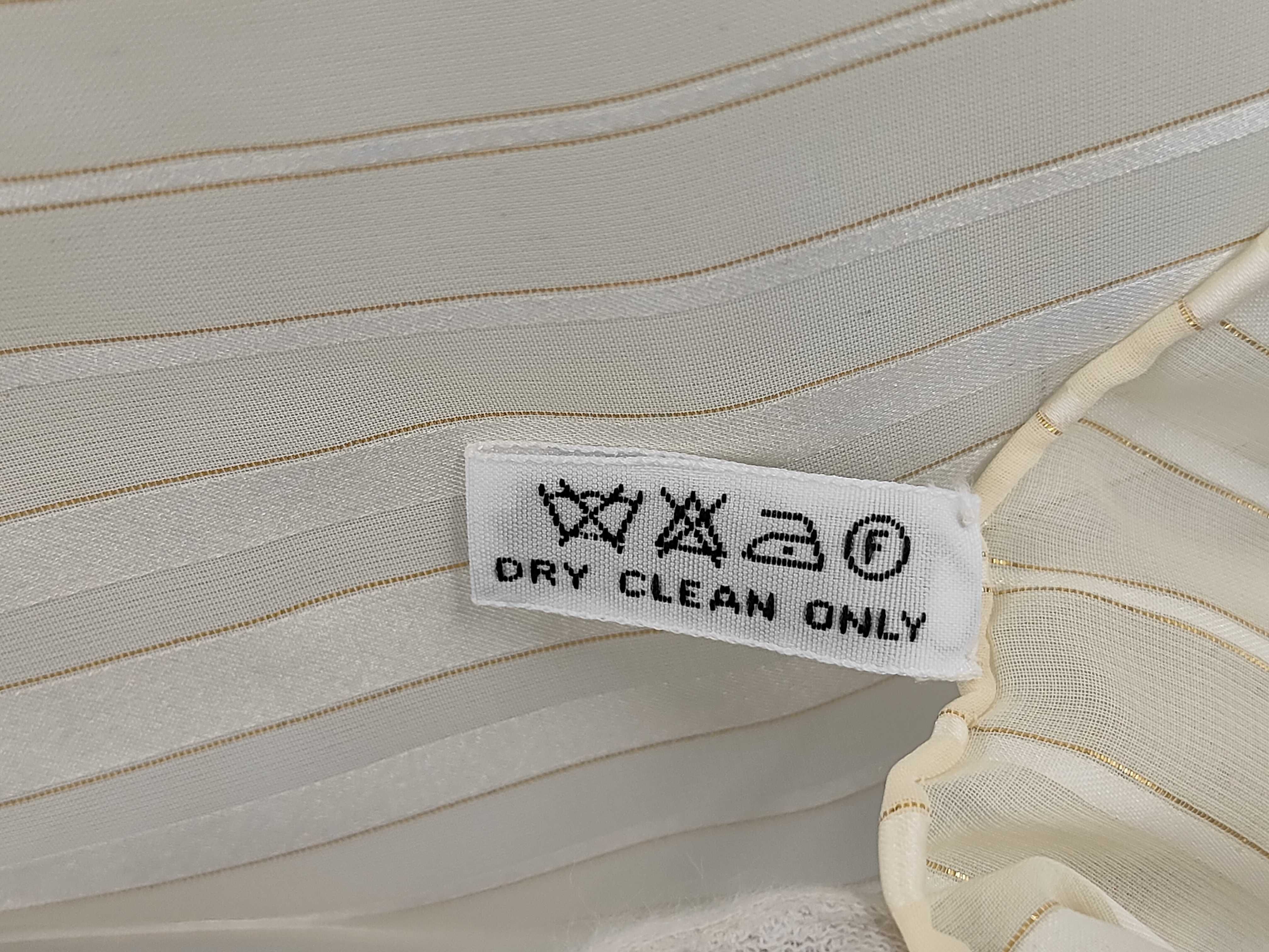 Coco Mark Chain Stripe Silk Scarf Ivory/Black Other Accessories — view 6