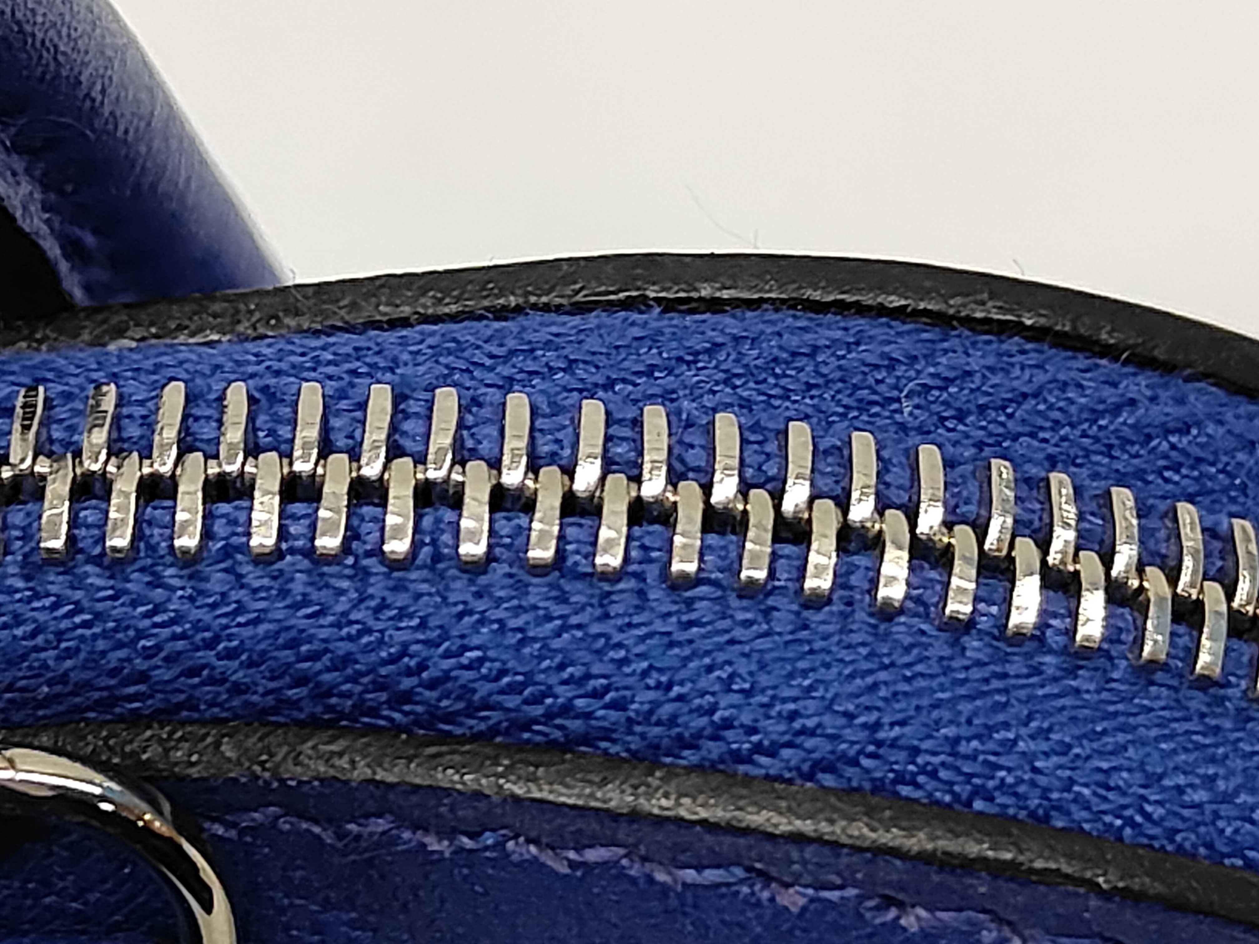 Tiny Bolide, Veau Swift leather, Blue Electric, Silver hardware, O stamp, Handbag — view 7