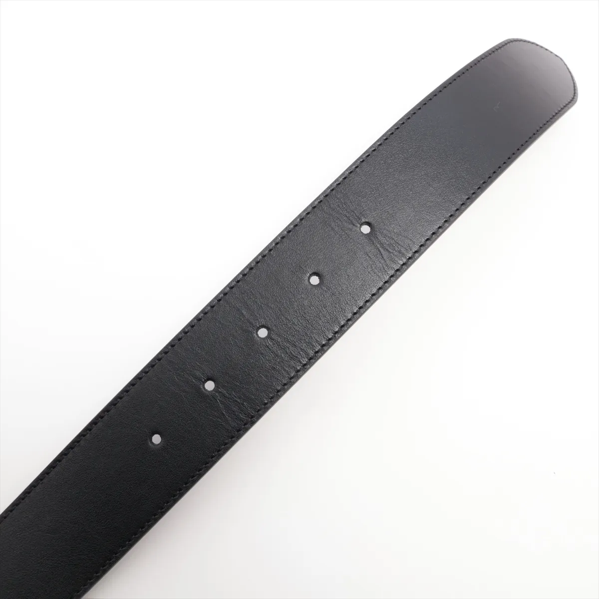 406831 GG Marmont Belt 80 Leather x GP Black x Gold — view 3
