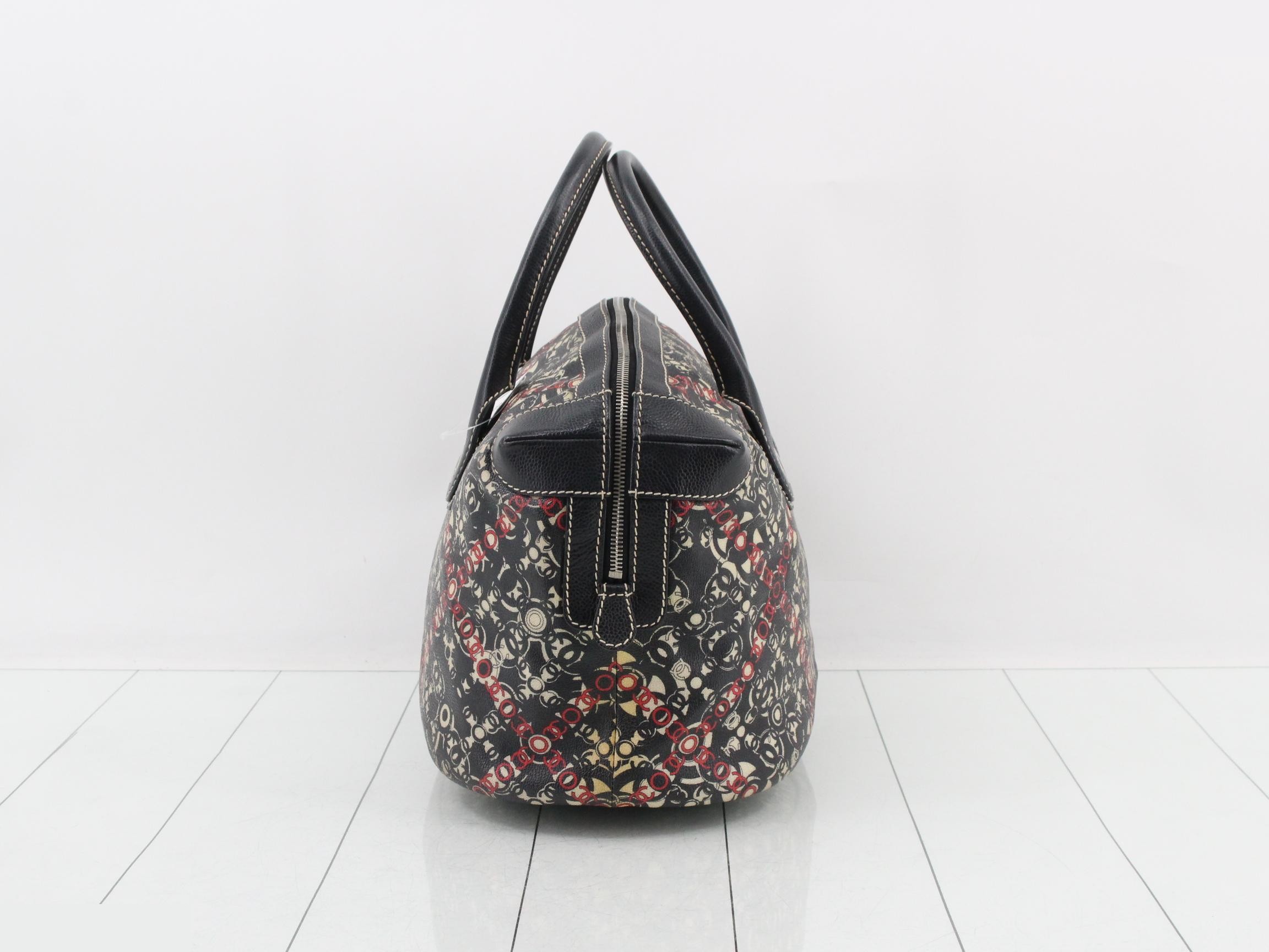 Coco Travel Mini Boston Bag, PVC/Leather, Black — view 3