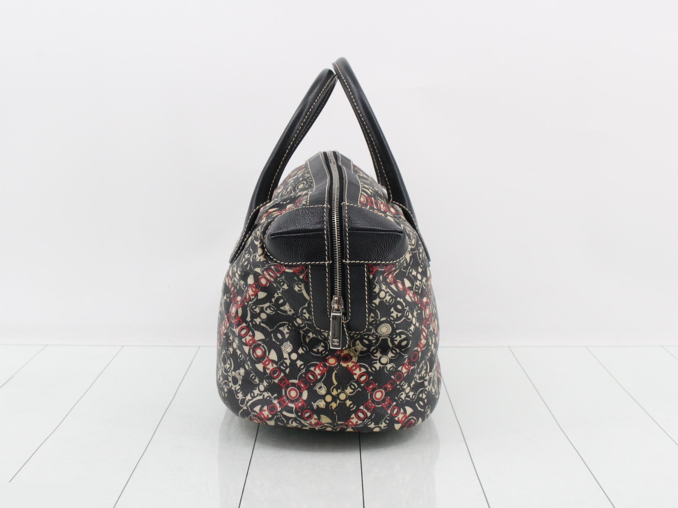 Coco Travel Mini Boston Bag, PVC/Leather, Black — view 4