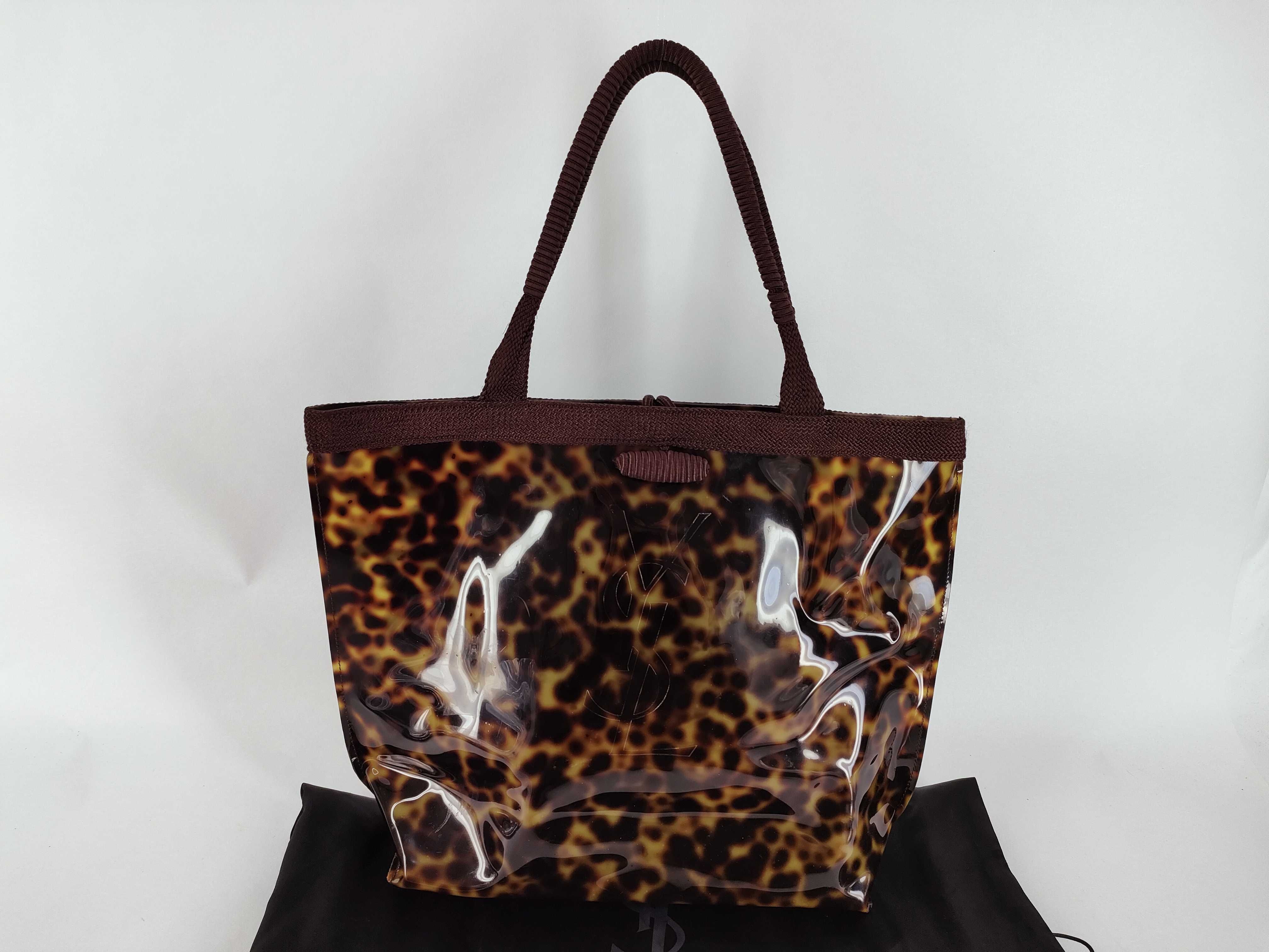 handbag, leopard print, YSL logo handbag