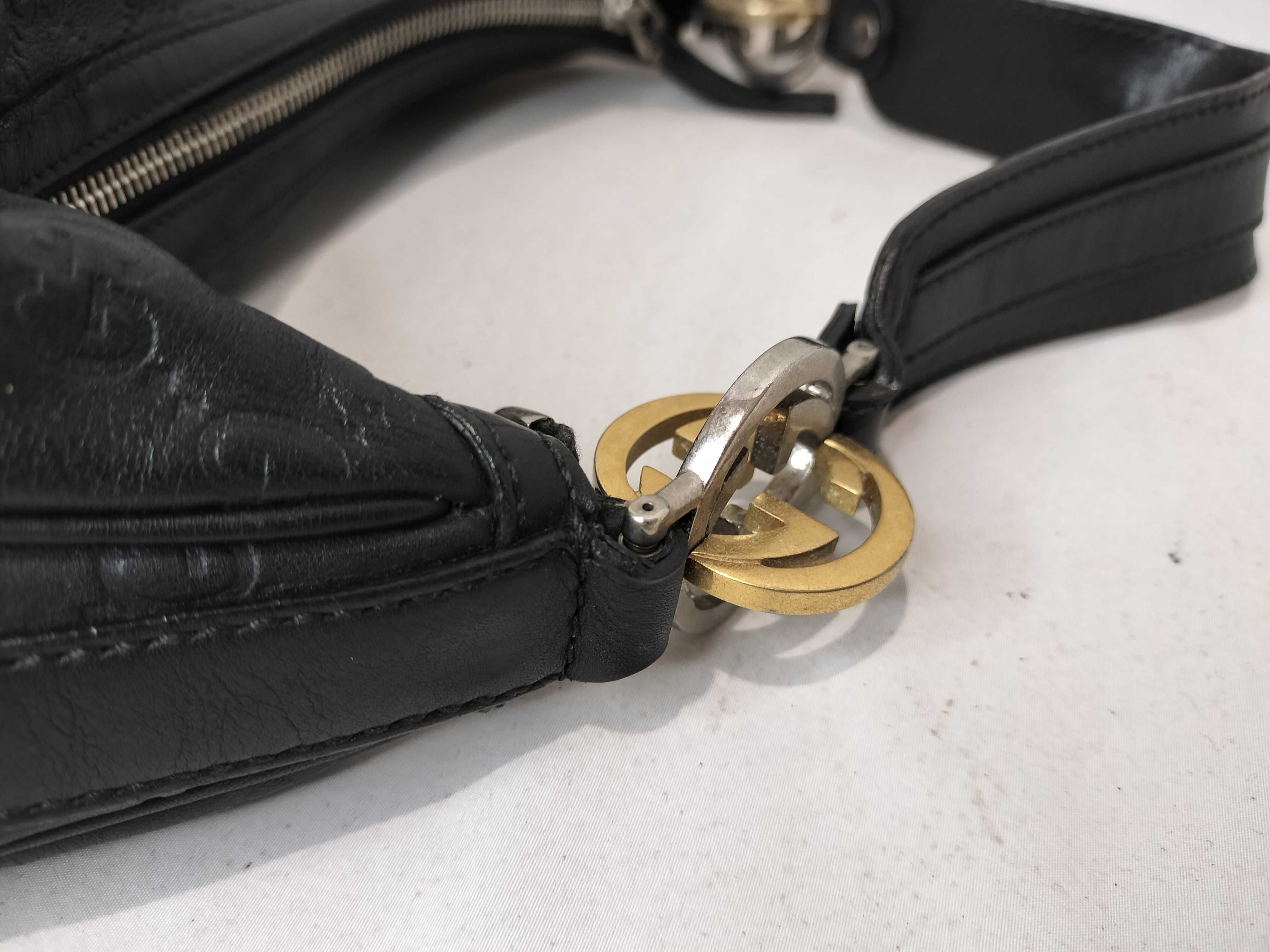 Black Leather Pea Shoulder Bag (Handbag) — view 5