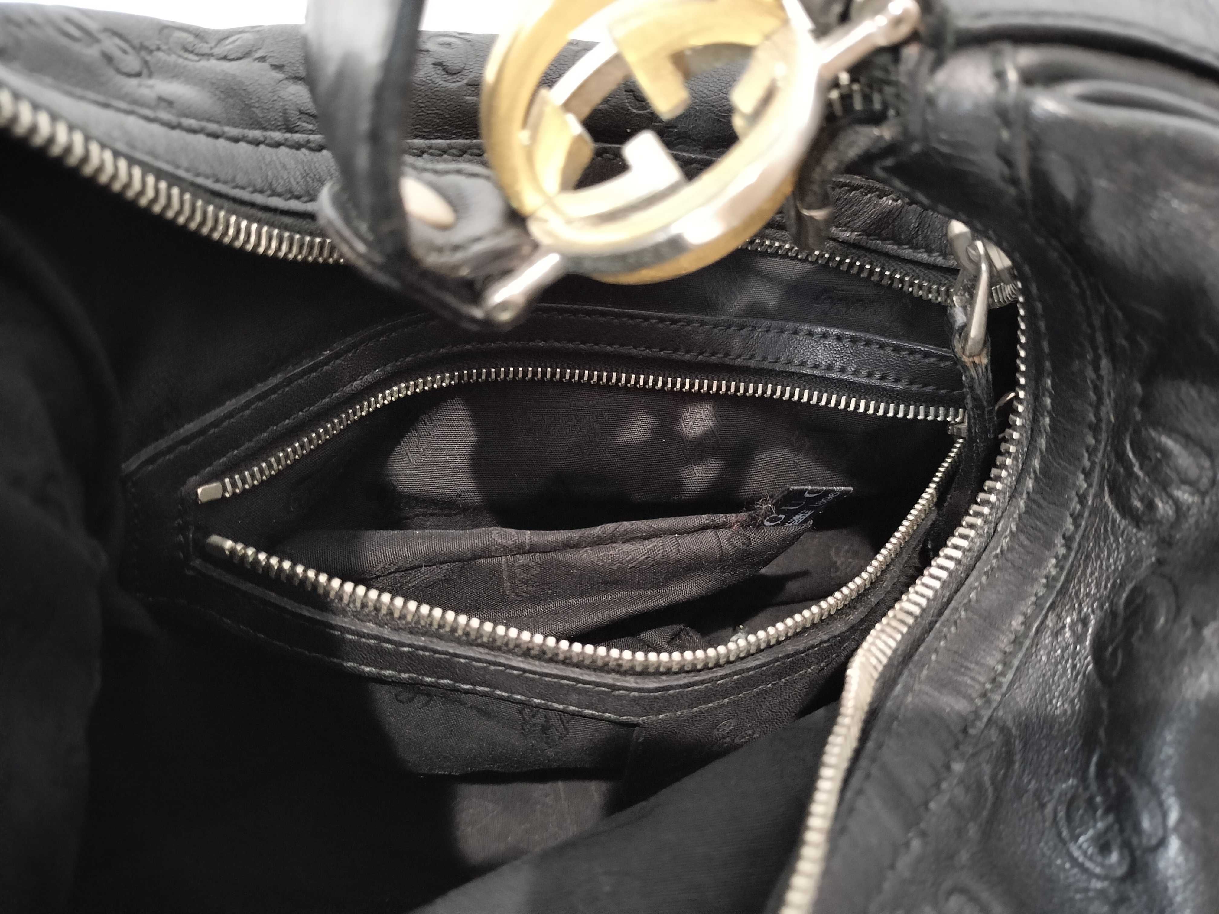 Black Leather Pea Shoulder Bag (Handbag) — view 9