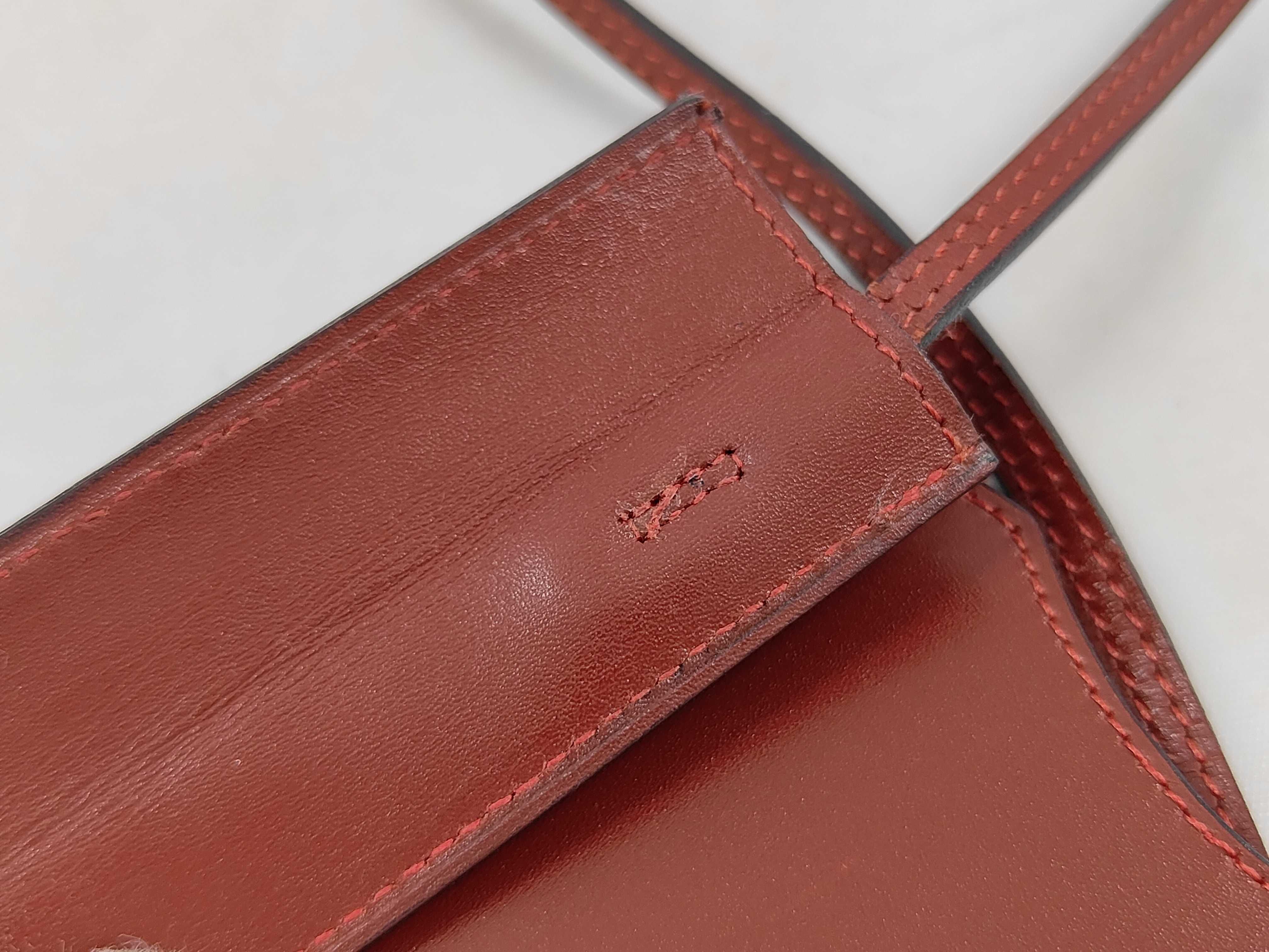 Omenitou Calfskin Bordeaux Shoulder Bag — view 9