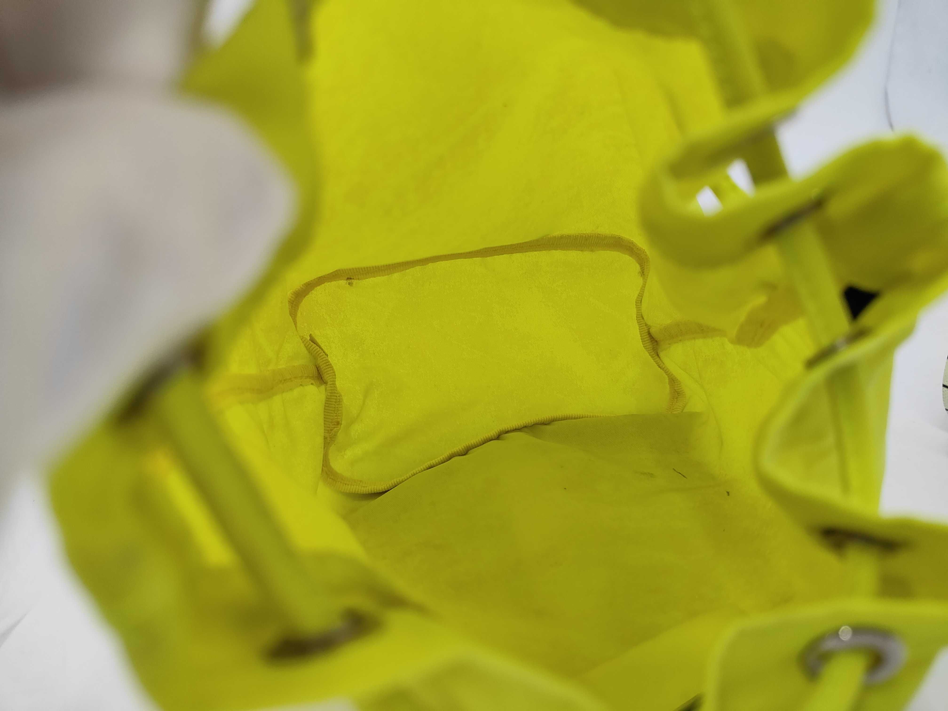 drawstring pouch, yellow, nylon pouch for small items. — view 5