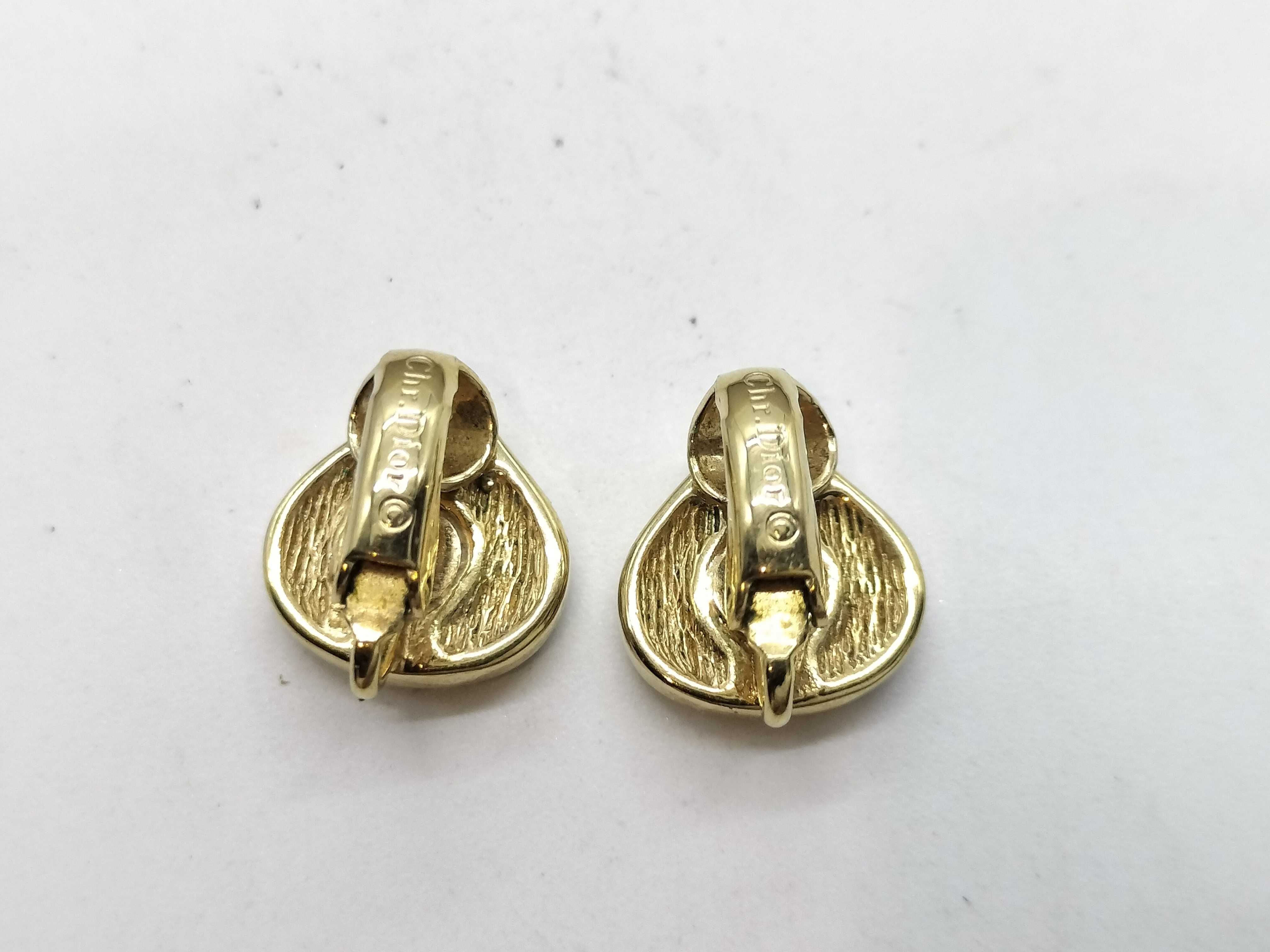 Teardrop Logo Rhinestone Earrings — view 3