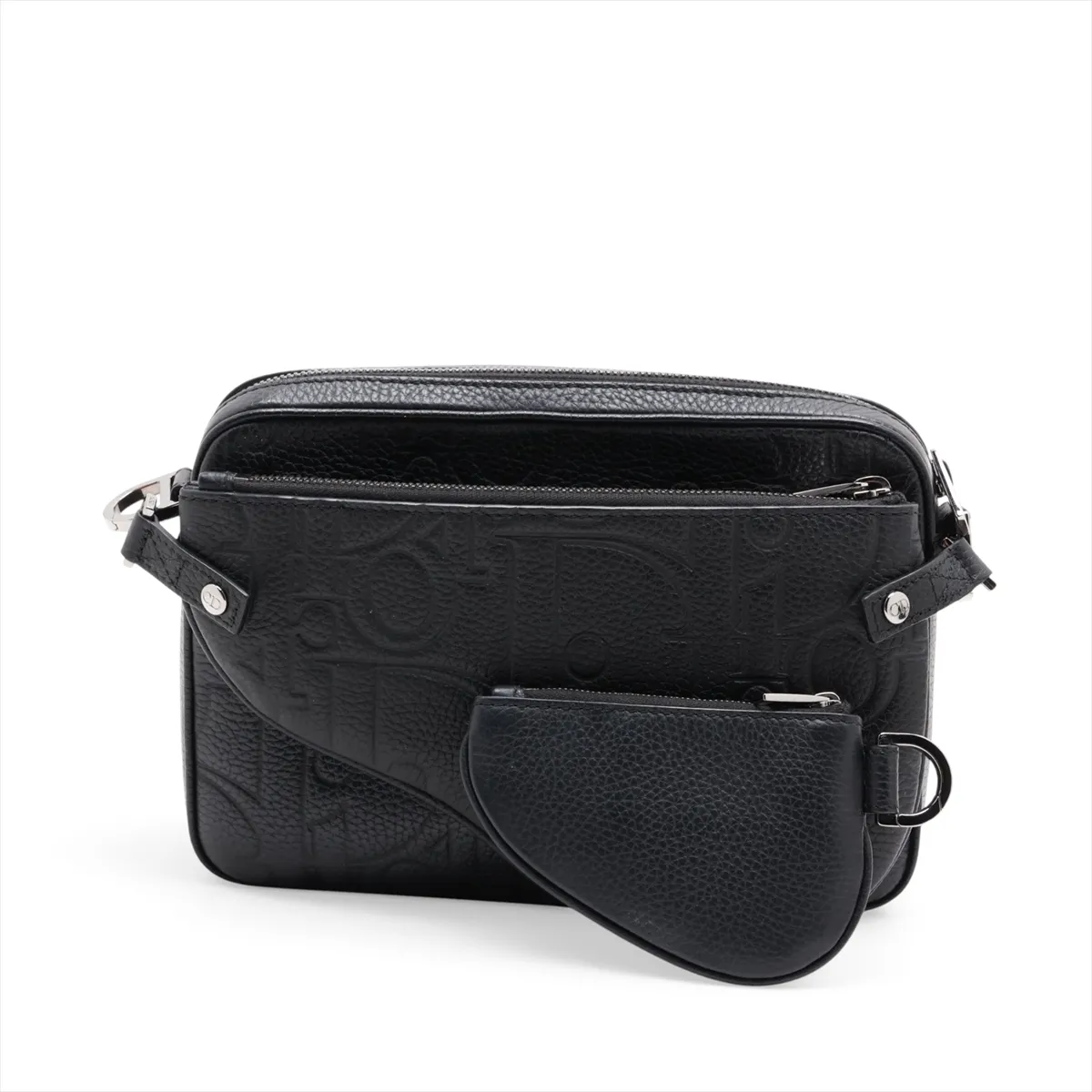Gravity Saddle 3-in-1 Bag Leather Shoulder Bag Black — view 2